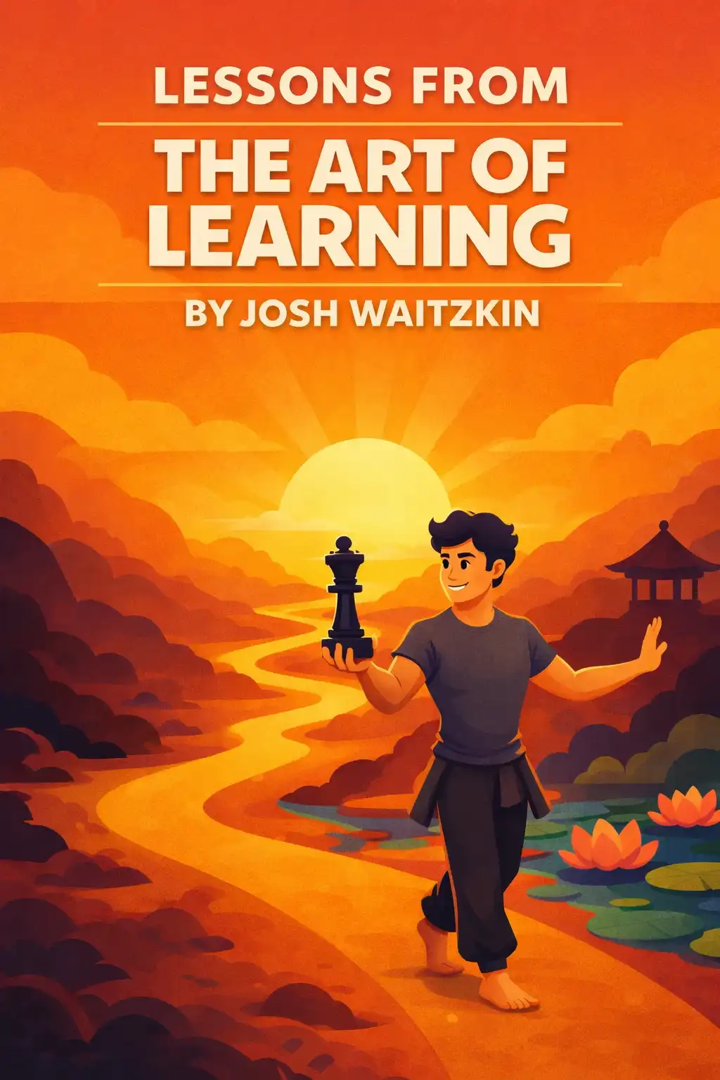 The Art of Learning visual: "The Art of Learning" by Josh Waitzkin is a guide to mastering any skill, drawn from his journey as a chess prodigy and 