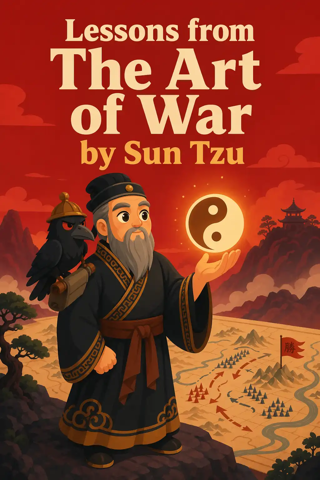 The Art of War visual: The Art of War by Sun Tzu is a 2,500-year-old Chinese military classic about winning conflicts through planning, decepti