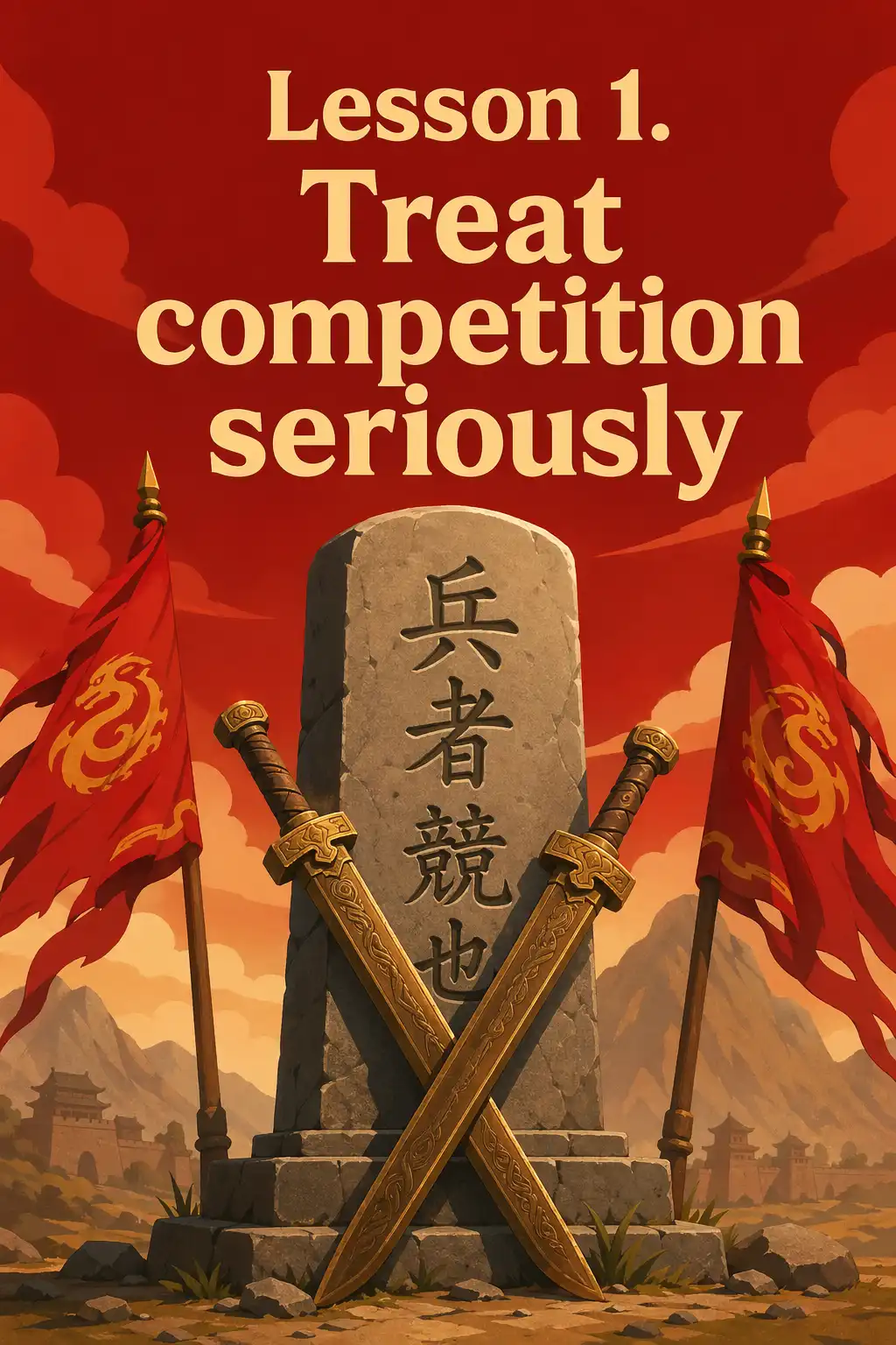 The Art of War visual: Lesson 1. Treat competition seriously
