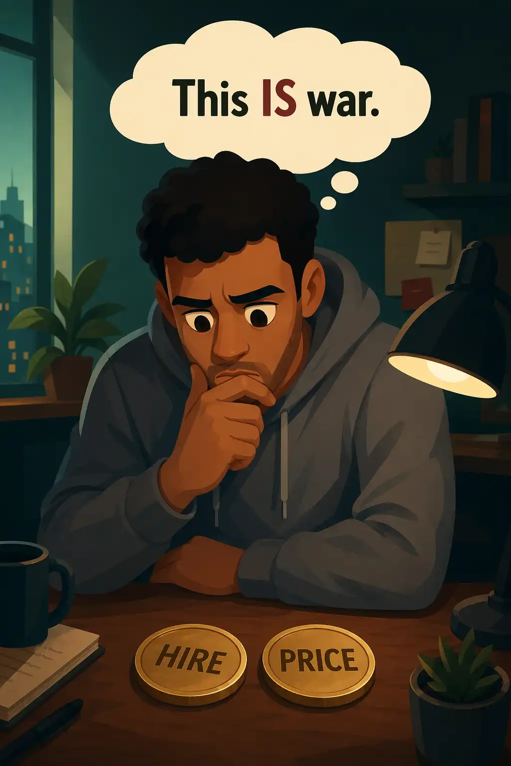 The Art of War preview: Marcus realizes his business is the same. Every pricing choice and every hire affects survival, and he's been treating t