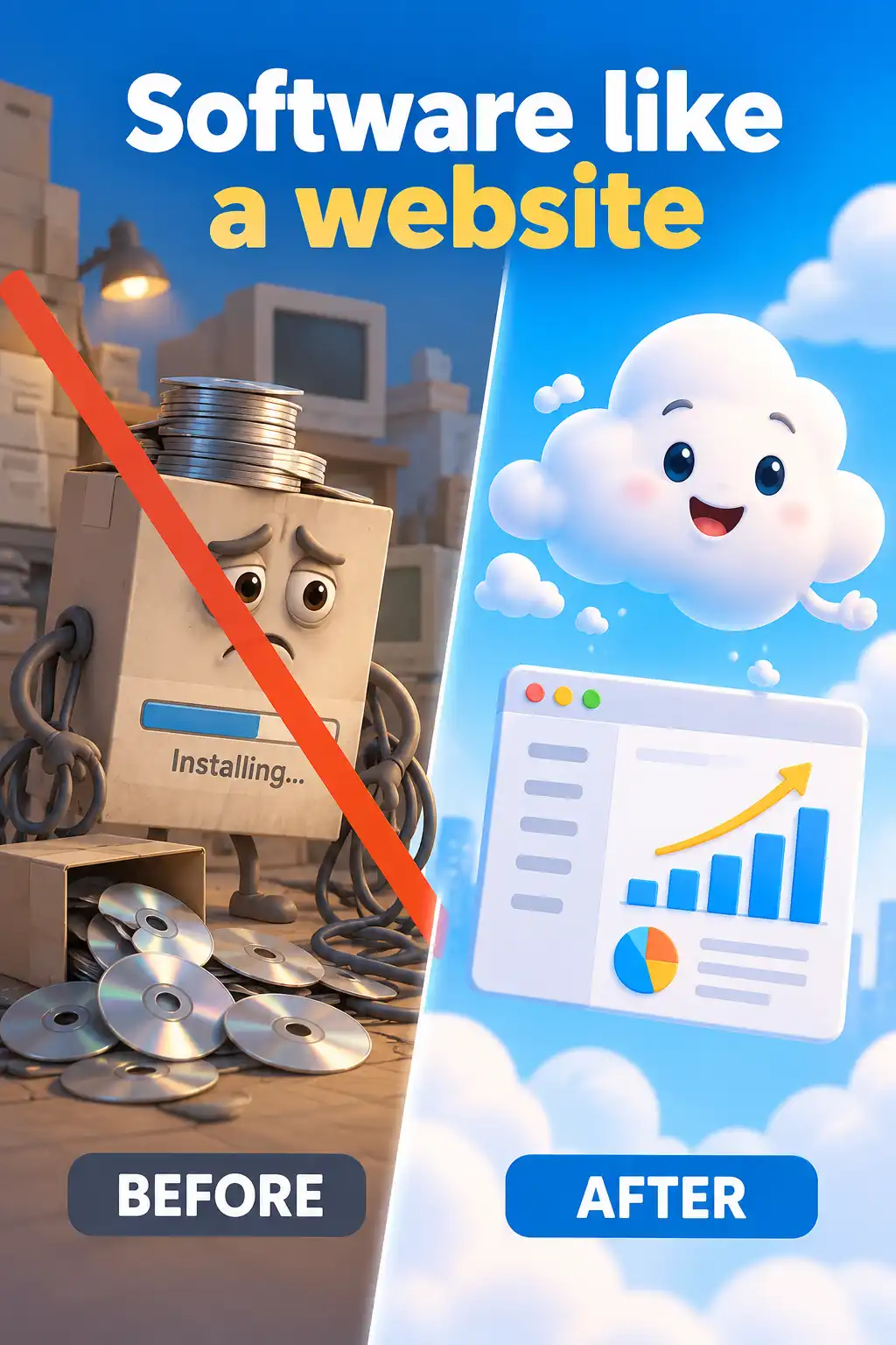 Behind The Cloud preview: His idea sounded insane at the time. Deliver business software over the internet like a website. No CDs, no installation