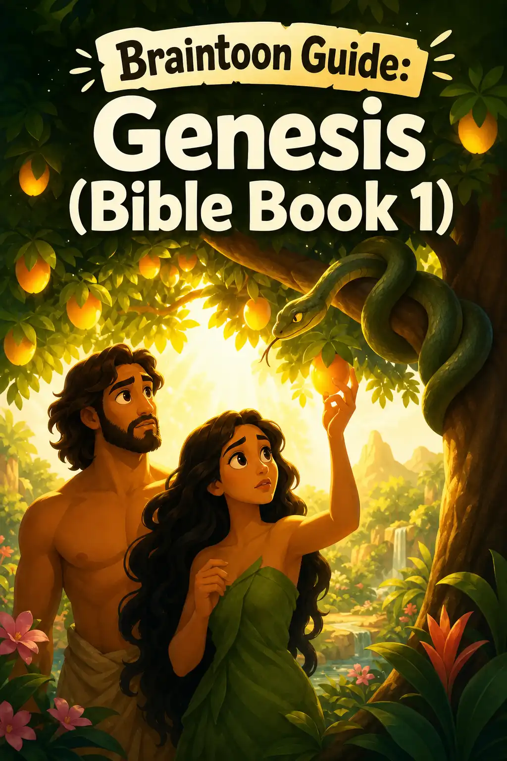 Genesis (Bible Book 1) visual: Genesis, the first book of the Bible, traditionally attributed to Moses, traces humanity from creation through one chose