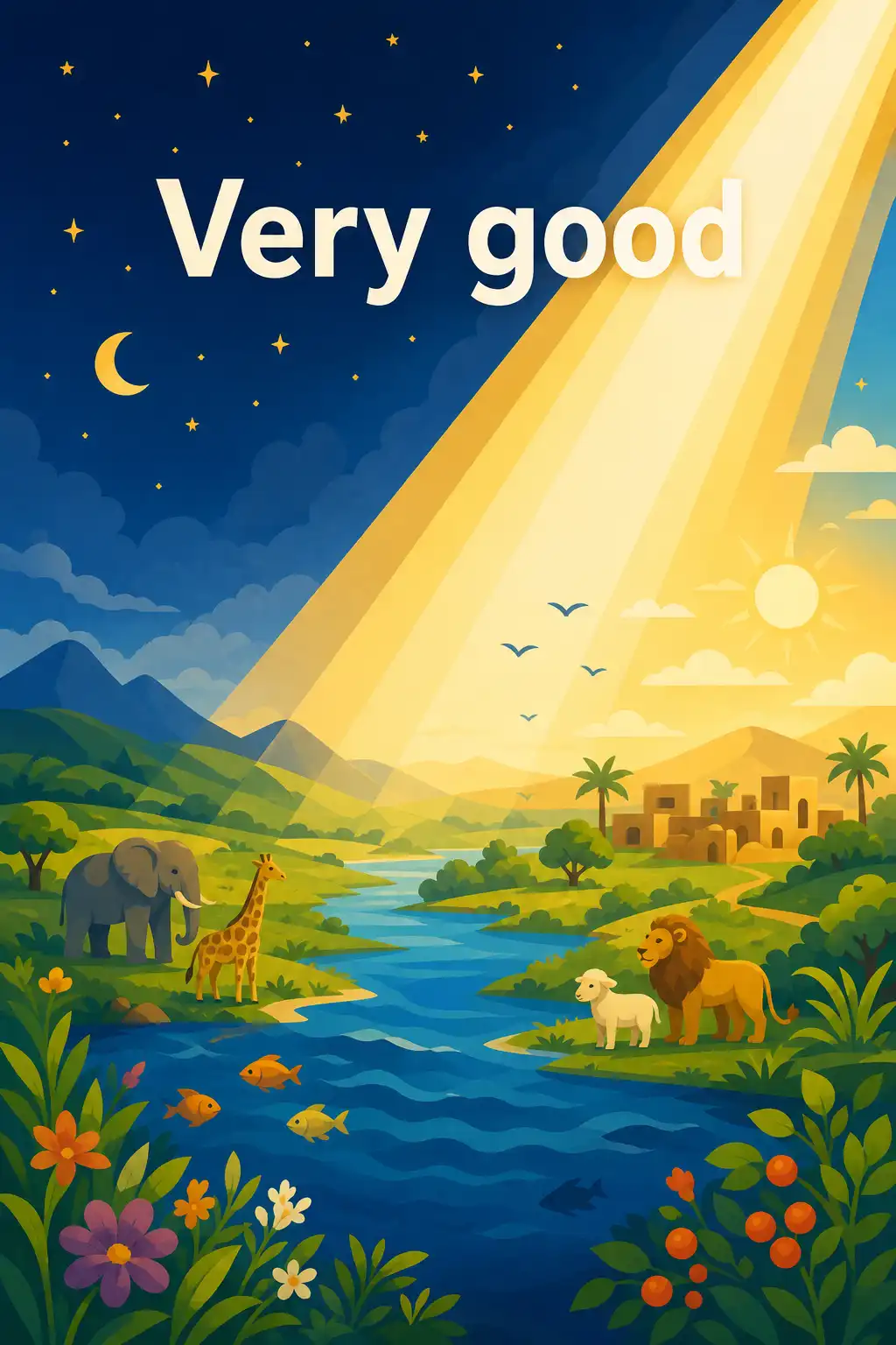 Genesis (Bible Book 1) preview: In the beginning, God speaks into darkness, and light appears. Over six days he shapes seas and land, stars, plants, and