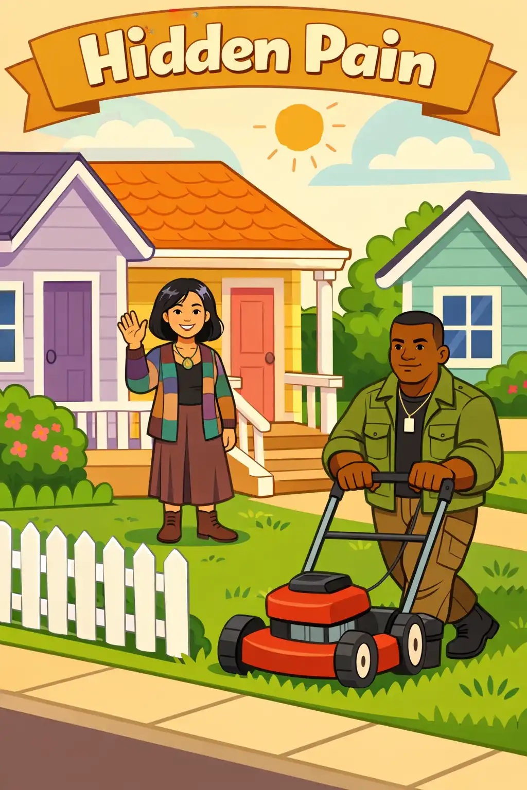 The Body Keeps the Score visual: Picture a quiet neighborhood with tidy lawns and friendly waves. You would never guess the pain hidden behind some of th