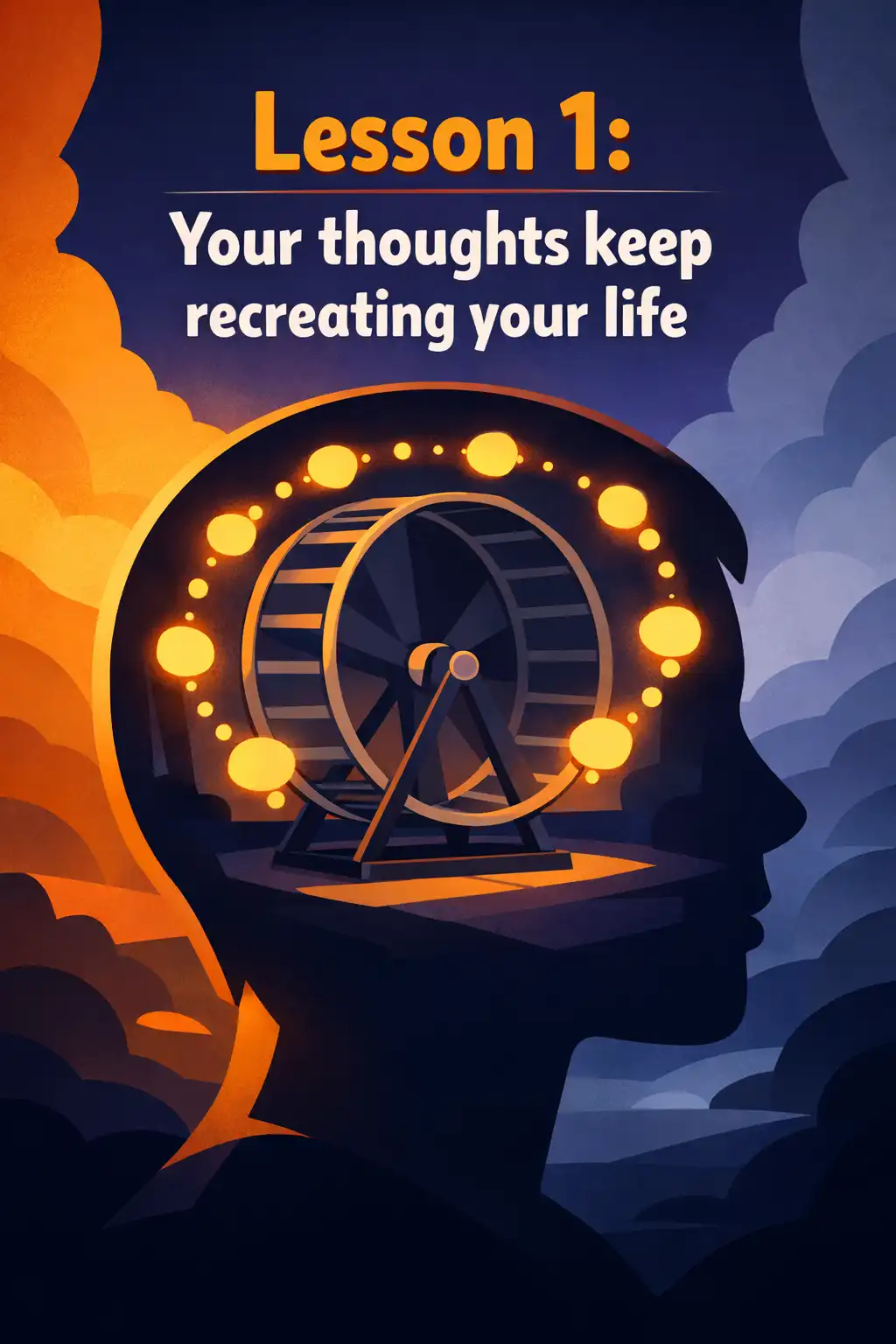 Breaking the Habit of Being Yourself visual: Lesson 1. Your thoughts keep recreating your life