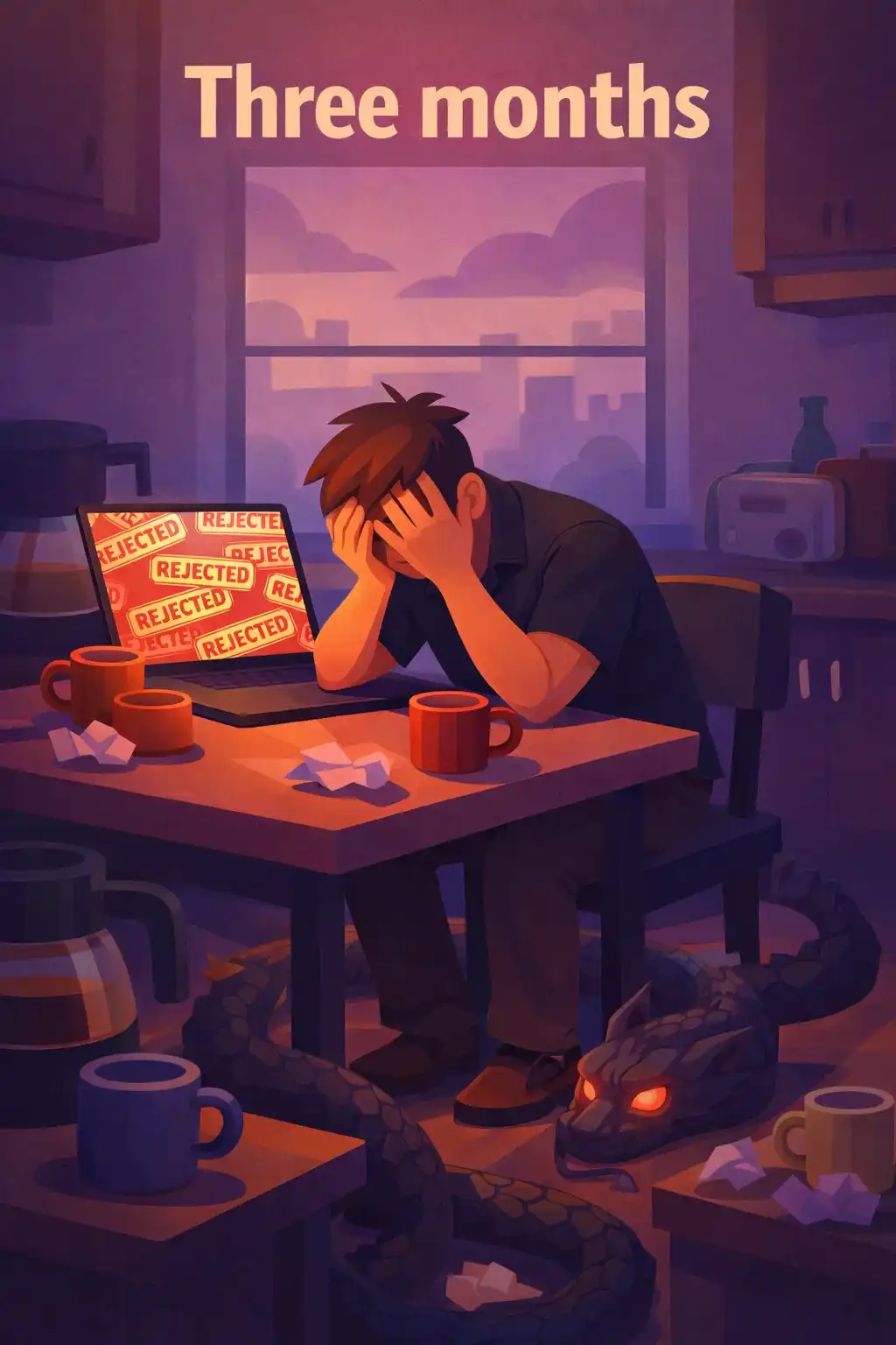 Breaking the Habit of Being Yourself preview: Marcus sits at his kitchen table on a Tuesday morning, scrolling through job listings. He's been laid off for three mont