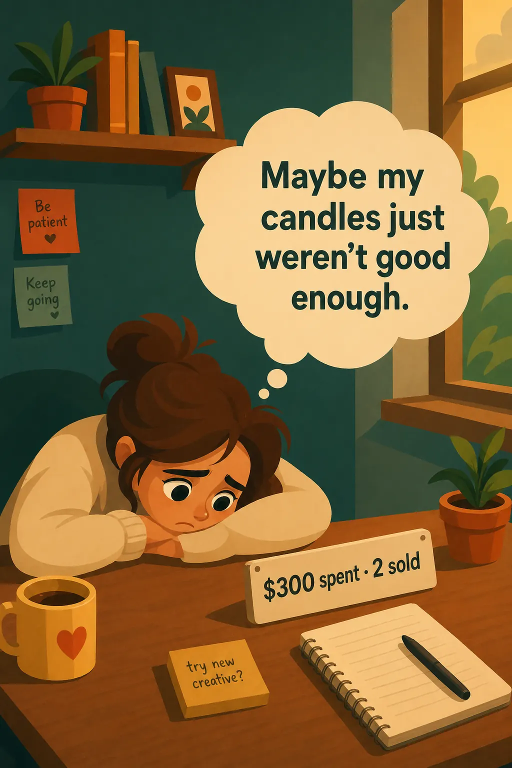 Breakthrough Advertising preview: Emma refreshes her dashboard one more time. Three hundred dollars spent, two candles sold. Her ad shouts, 'Discover the