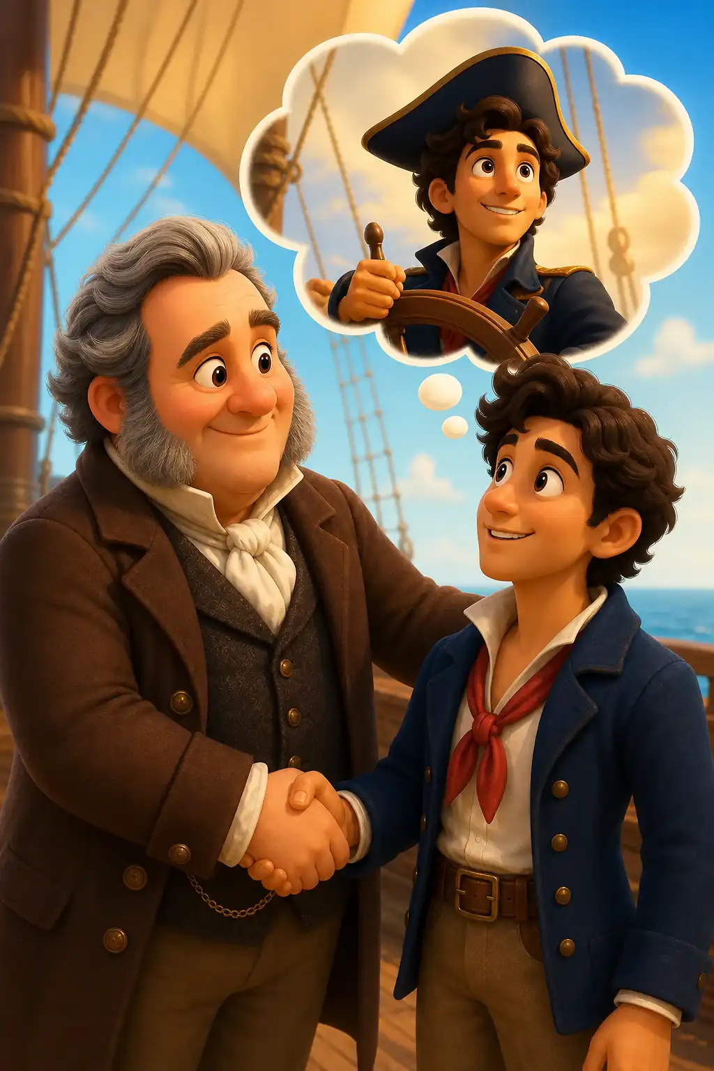 The Count of Monte Cristo (Volume 1) preview: The captain died at sea, and Edmond brought the ship home safely. The owner, Monsieur Morrel, is so impressed that he hi