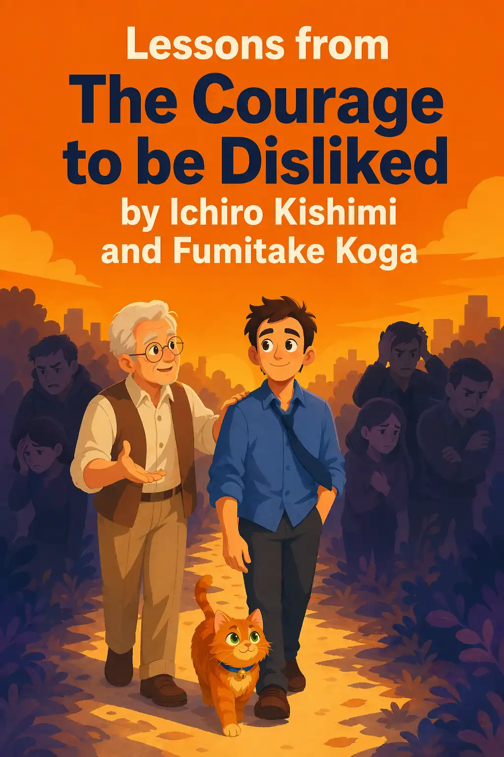 The Courage to be Disliked visual: The Courage to be Disliked by Ichiro Kishimi and Fumitake Koga uses Alfred Adler's psychology to show how anyone can cho