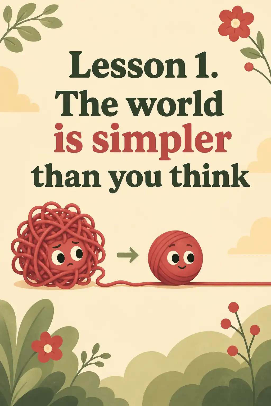 The Courage to be Disliked visual: Lesson 1. The world is simpler than you think