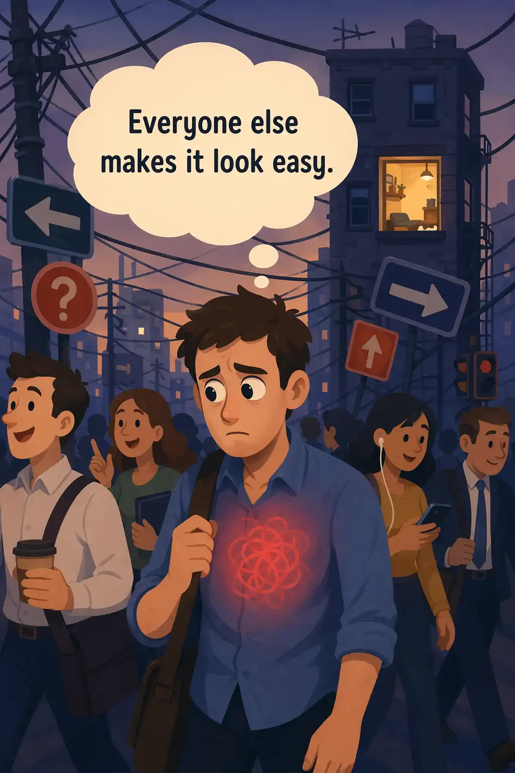The Courage to be Disliked preview: Life feels tangled. His coworkers seem effortless, his apartment feels small, and every Sunday night his chest tightens