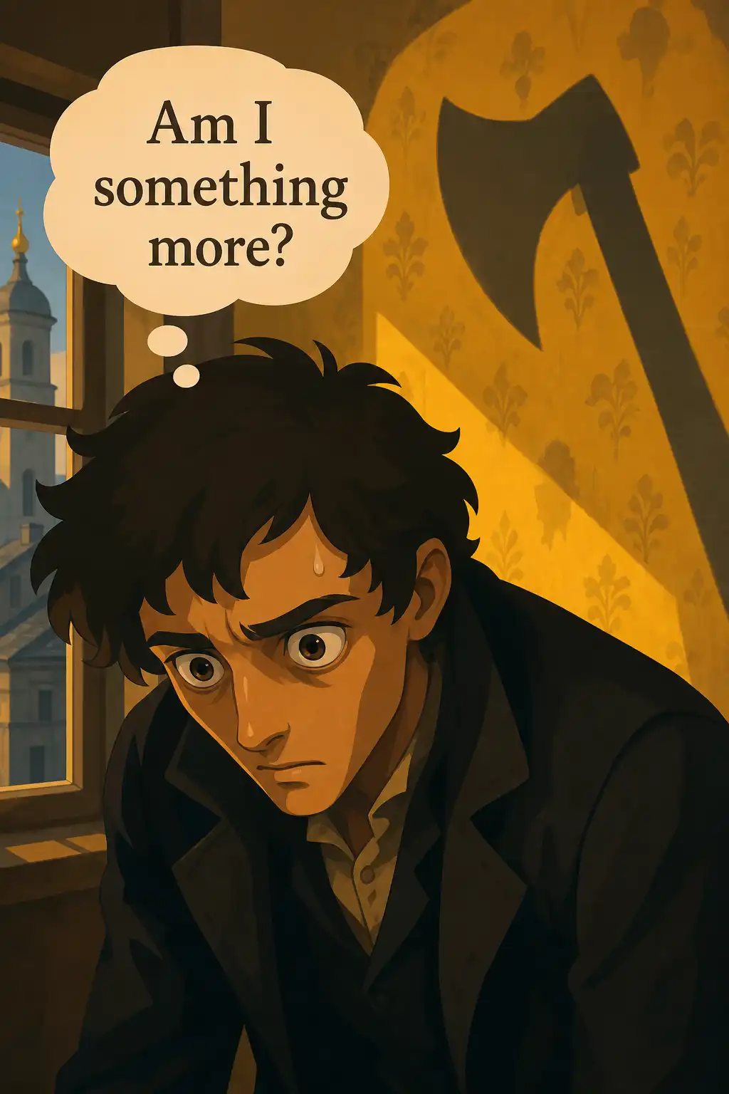 Crime and Punishment visual: A poor student in a sweltering St. Petersburg slum convinces himself that murdering a pawnbroker might just prove he is