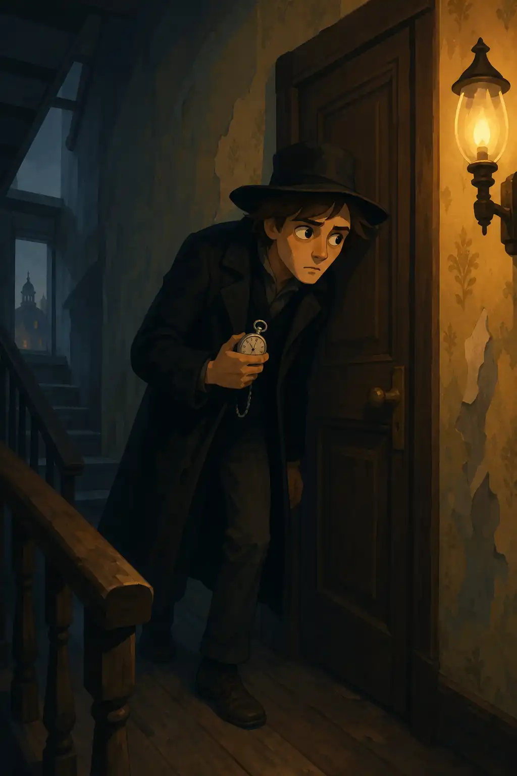 Crime and Punishment preview: He sneaks past his landlady, to whom he owes rent, and visits Alyona Ivanovna, a cold elderly pawnbroker, to pawn an old