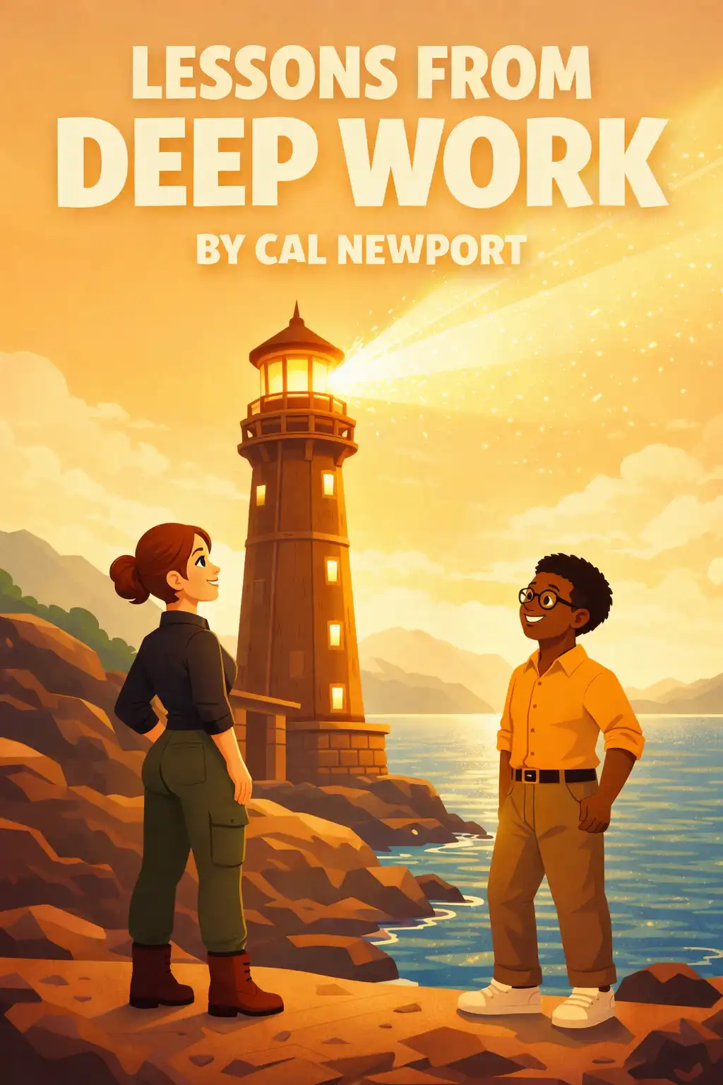 Deep Work visual: "Deep Work" by Cal Newport is a guide to mastering intense focus in a world that constantly pulls your attention in ever