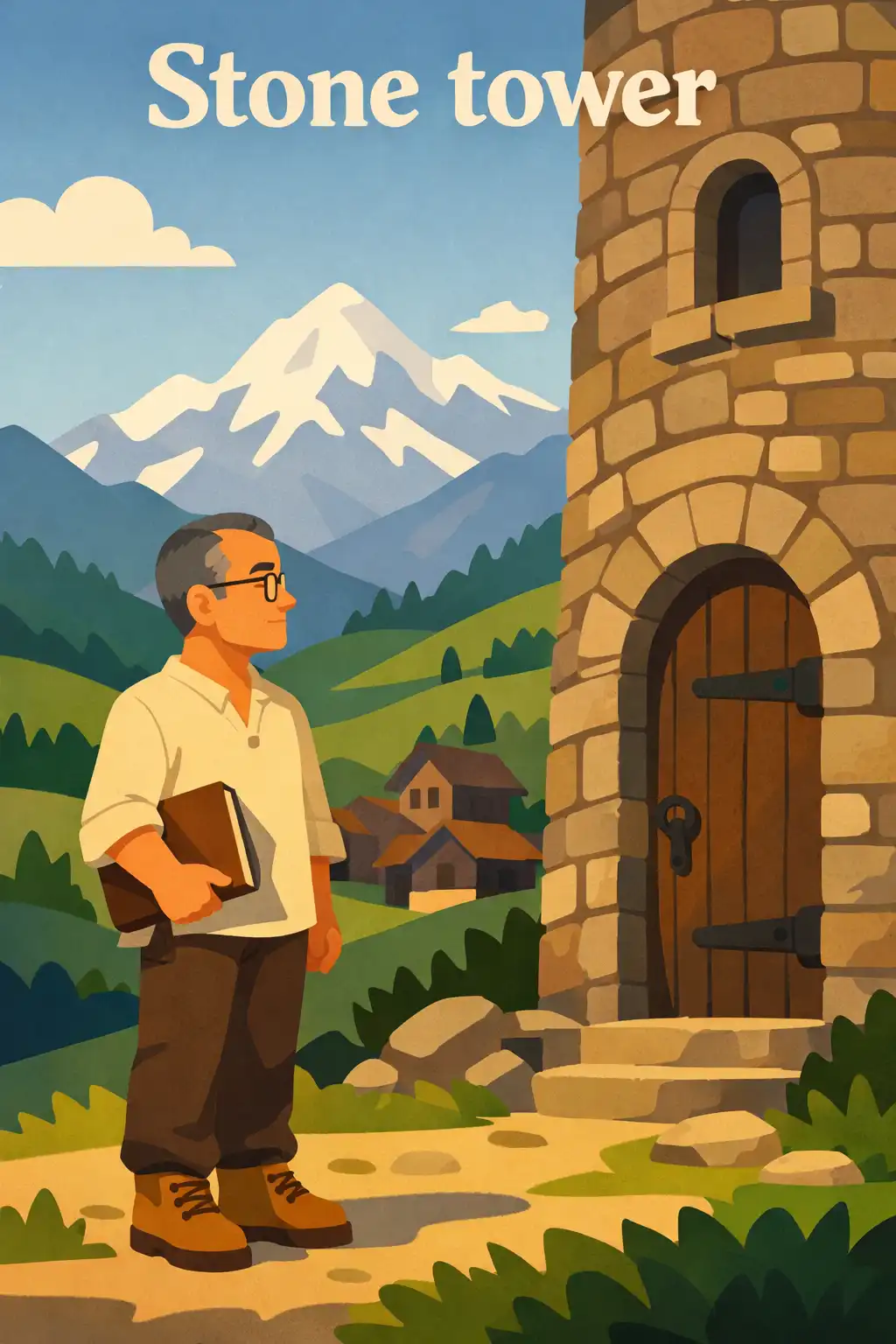 Deep Work visual: Picture the famous psychologist Carl Jung retreating to a stone tower in a tiny Swiss village, far from everything, just