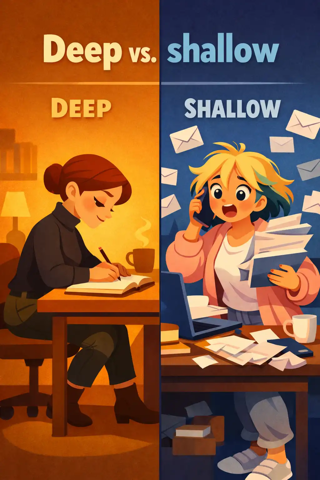 Deep Work preview: Newport contrasts deep work with what he calls "shallow work." That's the emails, the meetings, the busywork that fills