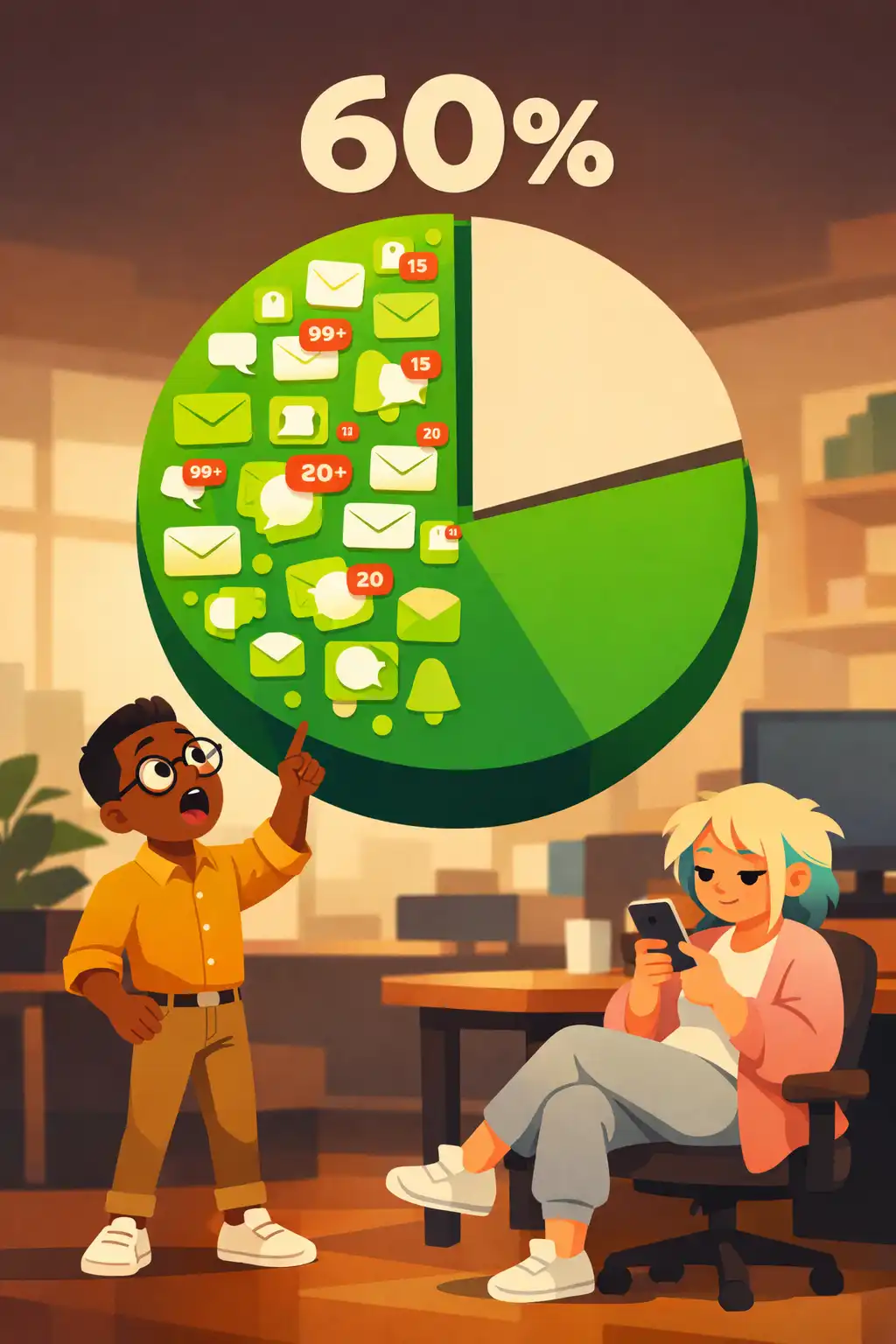 Deep Work preview: Here's the problem. A McKinsey study found that knowledge workers spend over sixty percent of their week just on digital