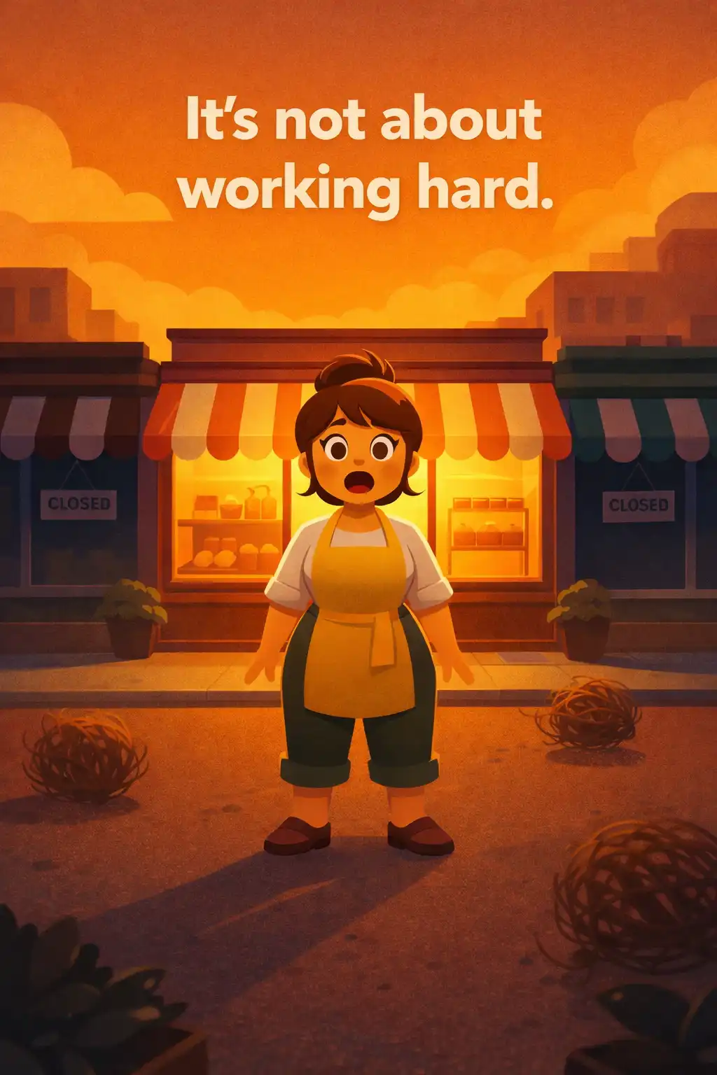 The E-Myth Revisited visual: Over eighty percent of small businesses fail within their first five years. And the reason has almost nothing to do with