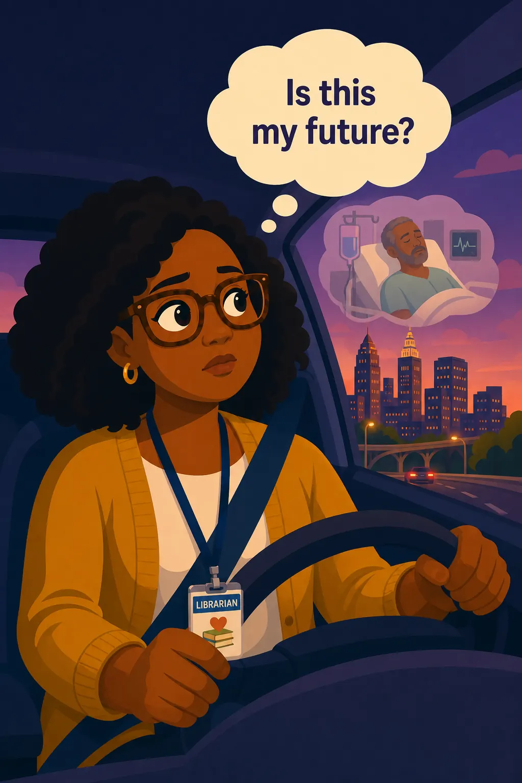 Eat to Beat Disease preview: Yvonne is a 38-year-old elementary school librarian in Cleveland. She's driving home from the hospital, wondering if her