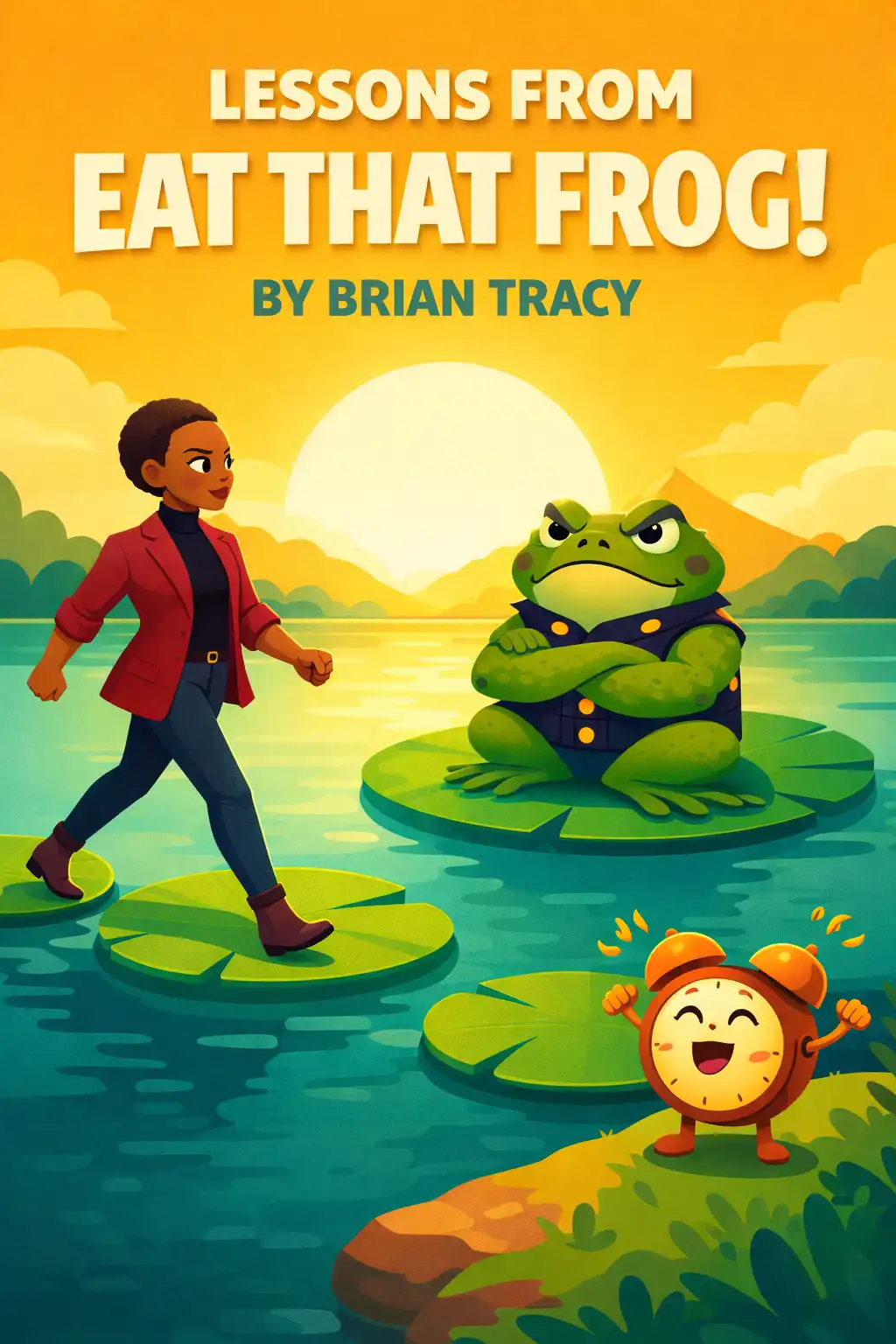 Eat That Frog! visual: "Eat That Frog" by Brian Tracy is a practical guide to beating procrastination by always focusing on your most important