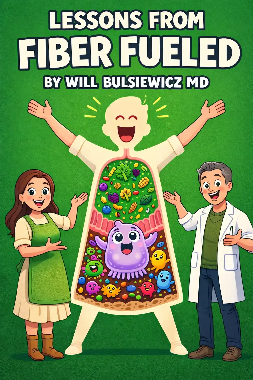 Fiber Fueled visual: "Fiber Fueled," by gastroenterologist Will Bulsiewicz, reveals how feeding your gut microbiome with diverse plant fiber 