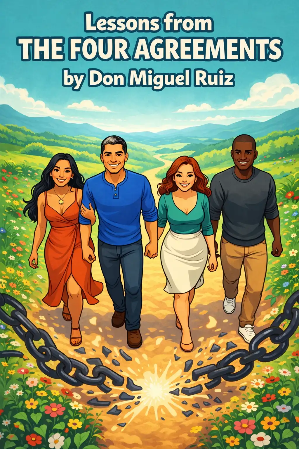 The Four Agreements visual: The Four Agreements, by Don Miguel Ruiz, is a guide to personal freedom. It draws on ancient Toltec wisdom to help you b