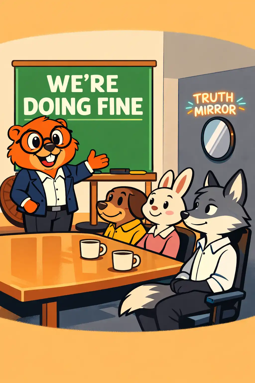 Good to Great visual: Picture a team at the office saying, “We’re doing fine,” while a quieter voice asks, “But are we truly great, or just co