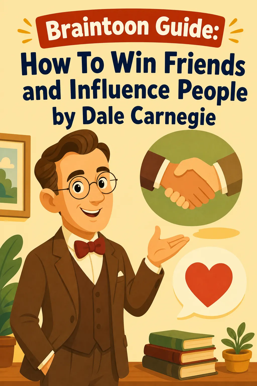 How To Win Friends and Influence People visual: How To Win Friends and Influence People by Dale Carnegie is a timeless guide to handling people, building real connectio
