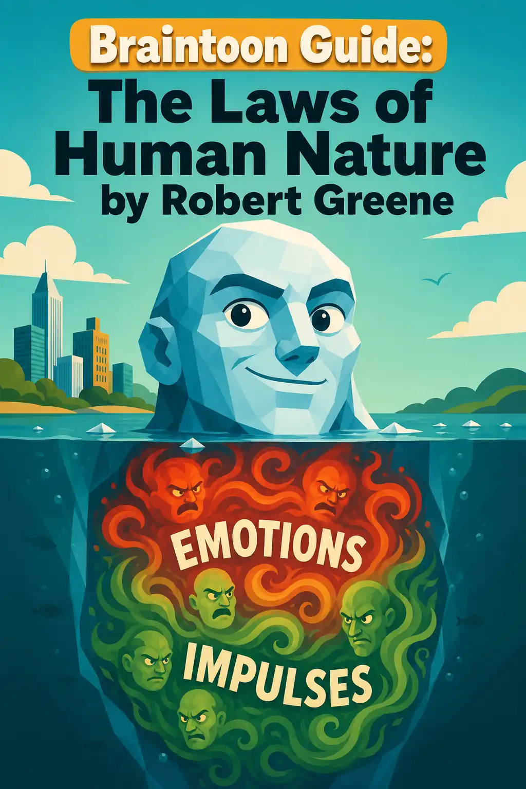 The Laws of Human Nature visual: The Laws of Human Nature by Robert Greene decodes the hidden forces driving human behavior, teaching you how to read peo