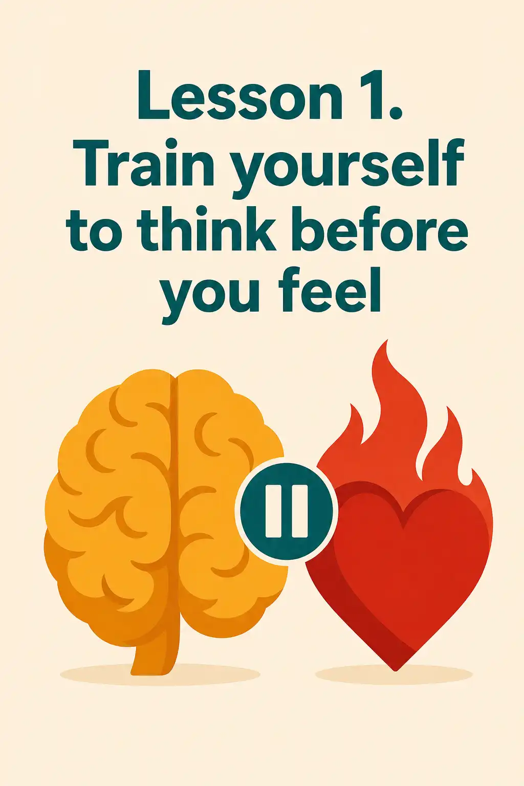 The Laws of Human Nature visual: Lesson 1. Train yourself to think before you feel
