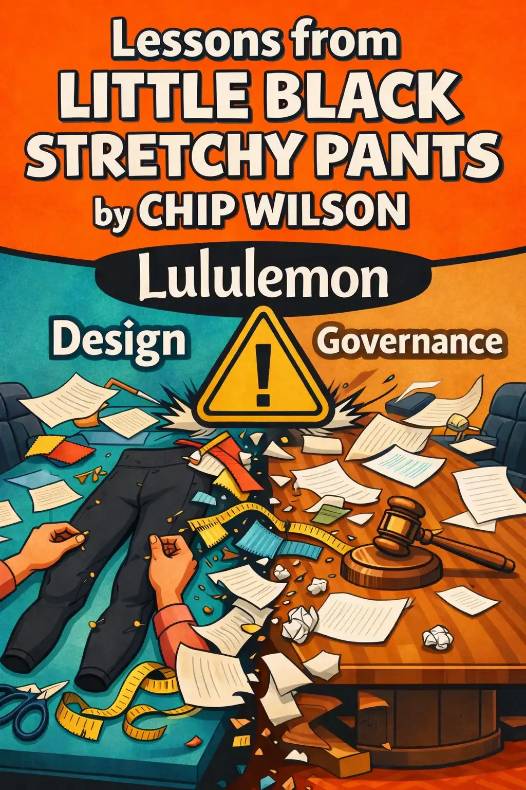 Little Black Stretchy Pants visual: Little Black Stretchy Pants by Chip Wilson—founder of lululemon athletica—explains how obsessive product design and inte