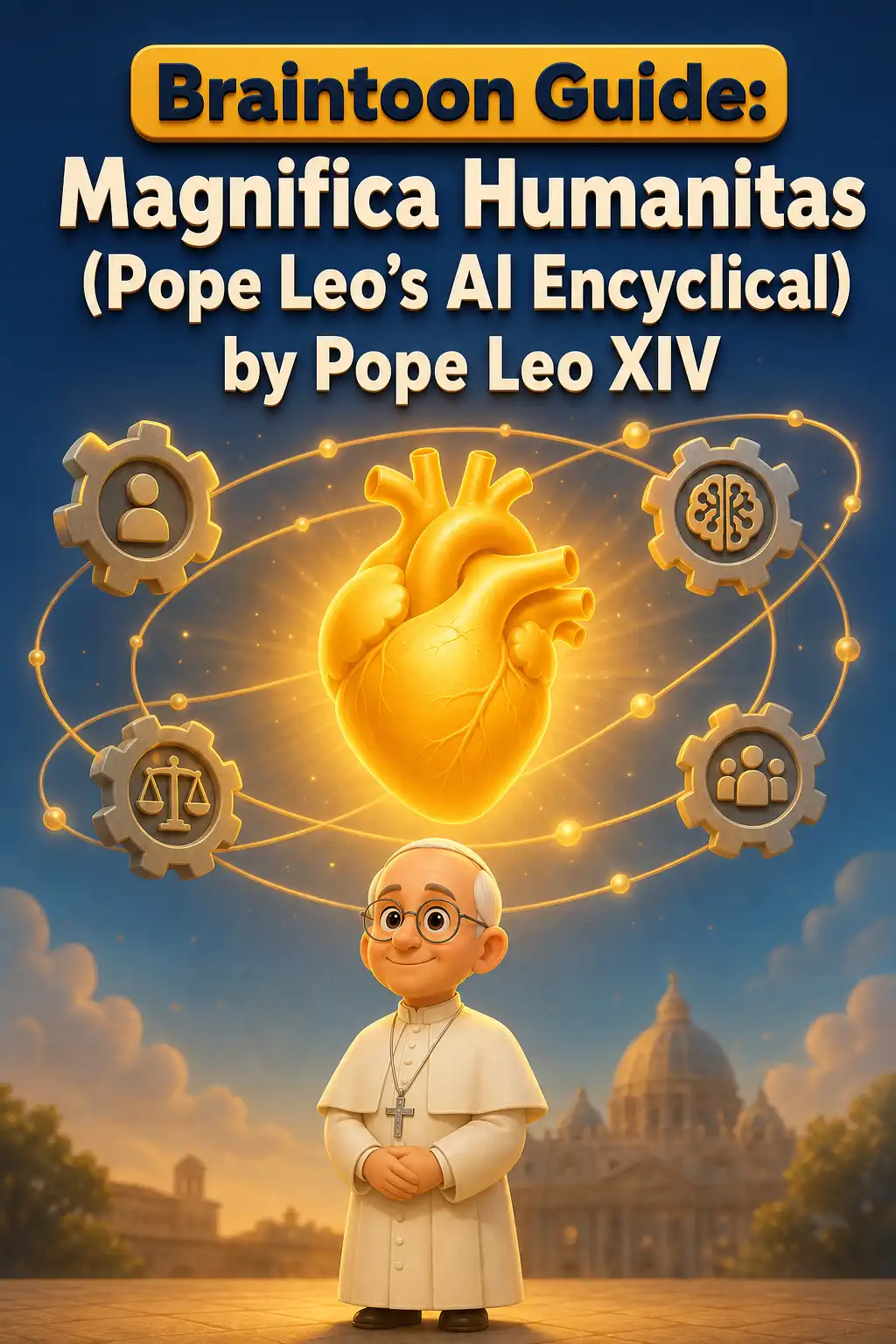 Magnifica Humanitas (Pope Leo's AI Encyclical) preview: Magnifica Humanitas by Pope Leo XIV is the Church's landmark encyclical on AI, and it teaches how to keep human dignity 