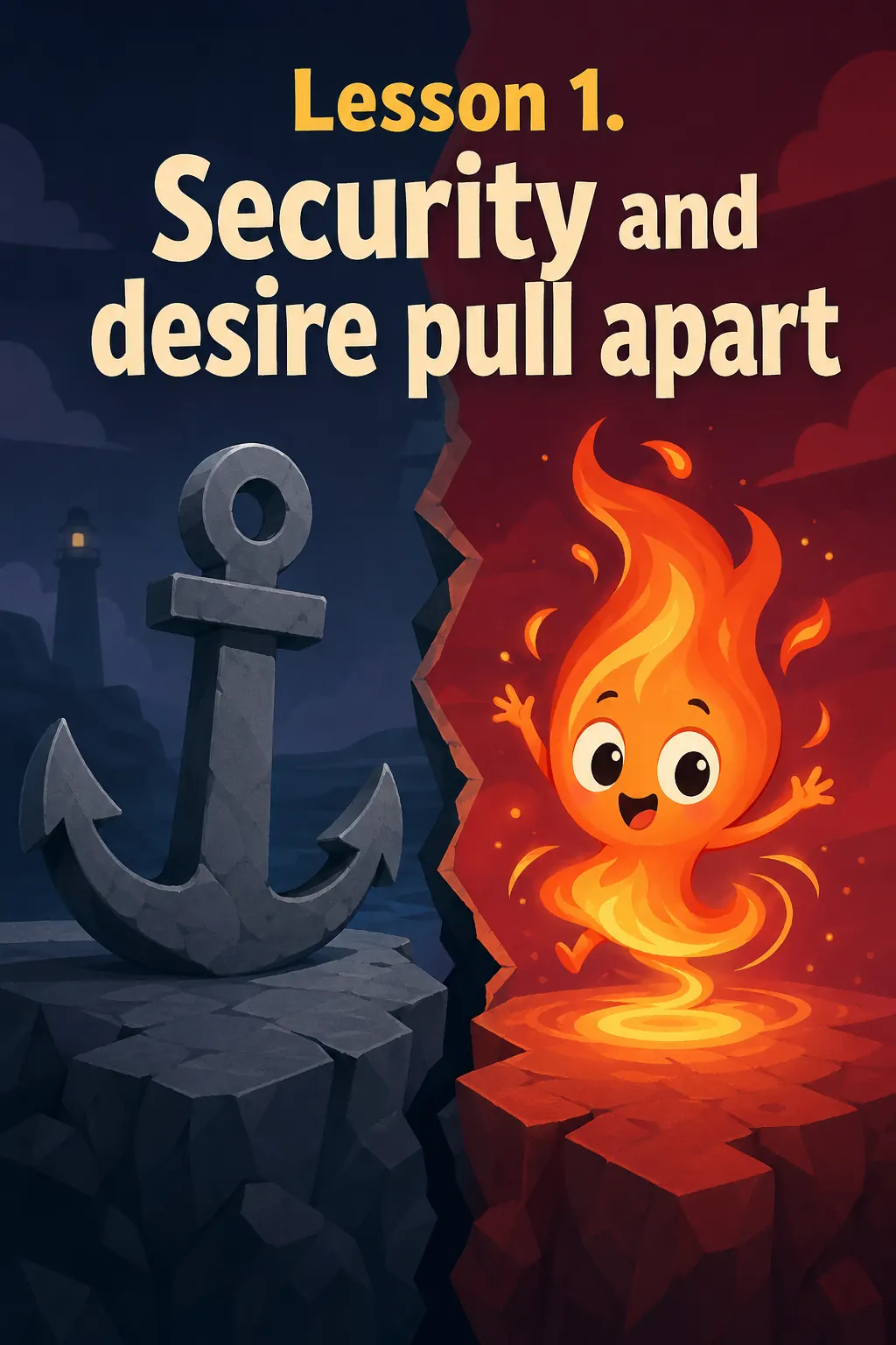 Mating in Captivity visual: Lesson 1. Security and desire pull apart