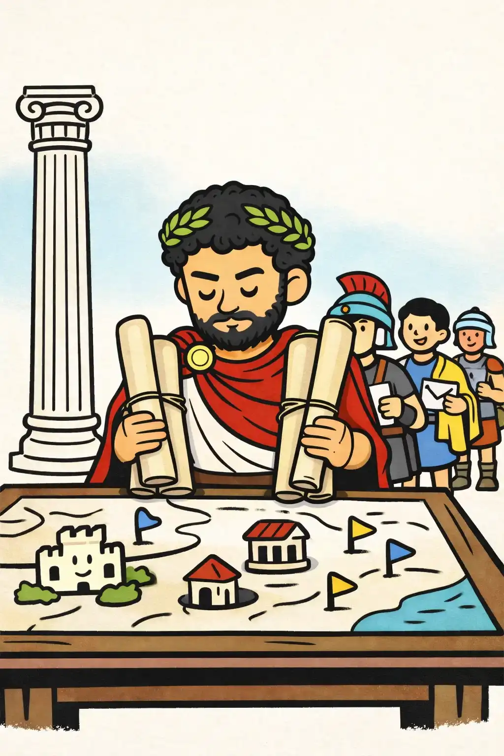 Meditations preview: Marcus Aurelius was a Roman emperor, basically the top political leader, carrying decisions that affected millions of li