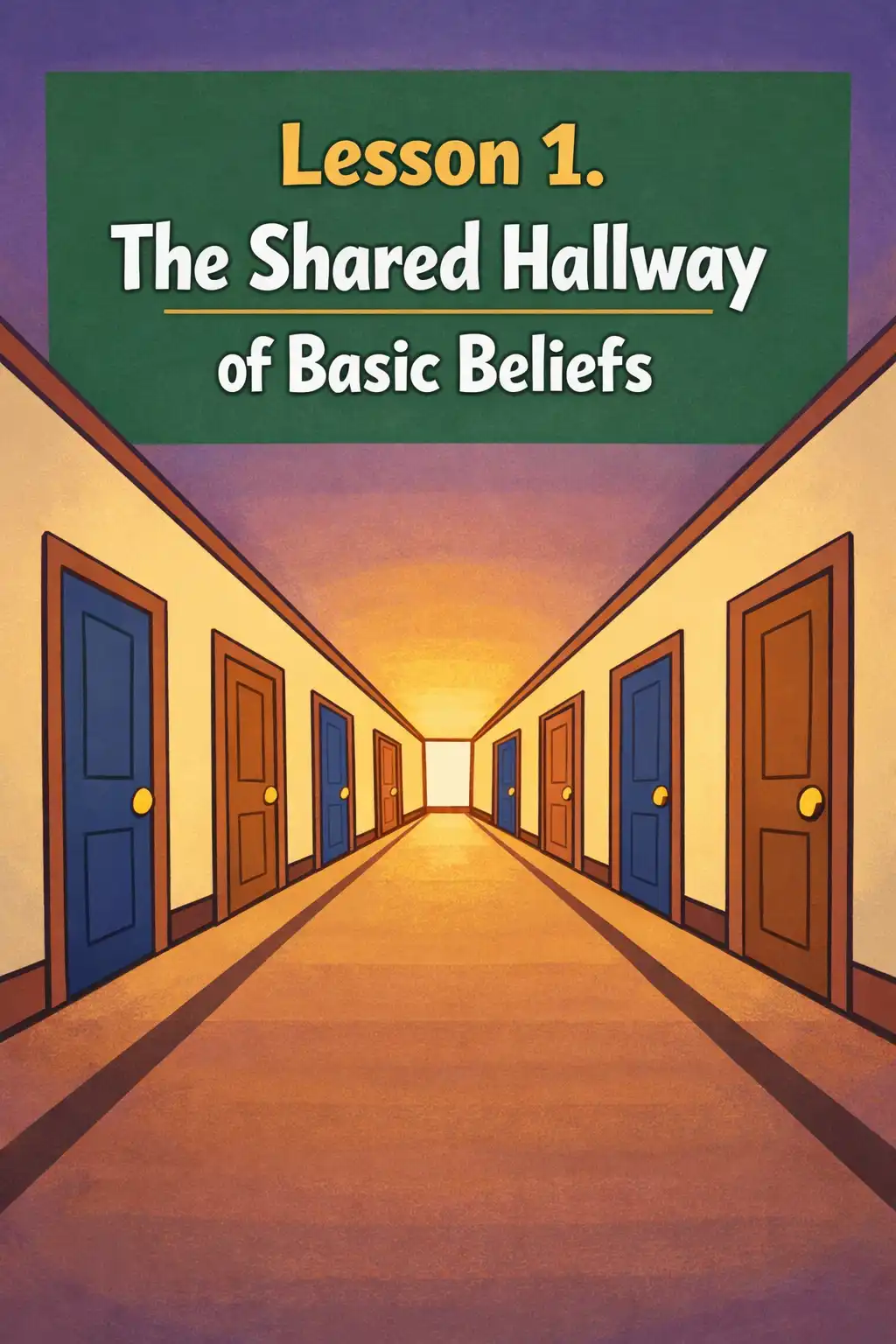 Mere Christianity visual: Lesson 1. The shared hallway of basic beliefs
