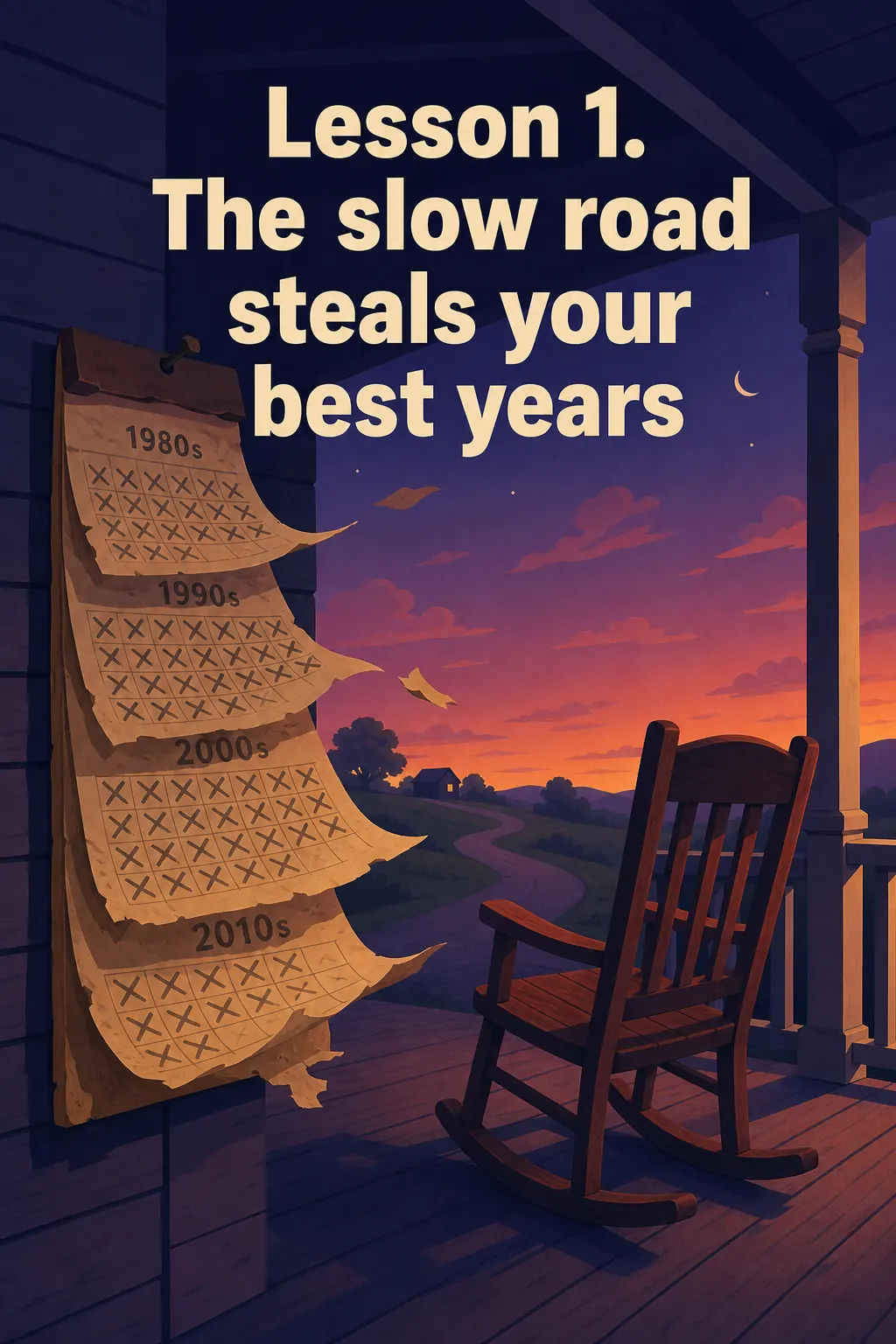 The Millionaire Fastlane visual: Lesson 1. The slow road steals your best years