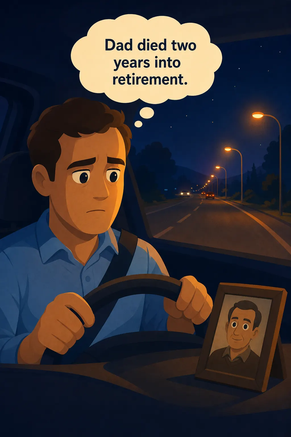 The Millionaire Fastlane preview: But on the drive home, something cracks. Thirty-five years. His dad worked that long and died at 64, just two years into