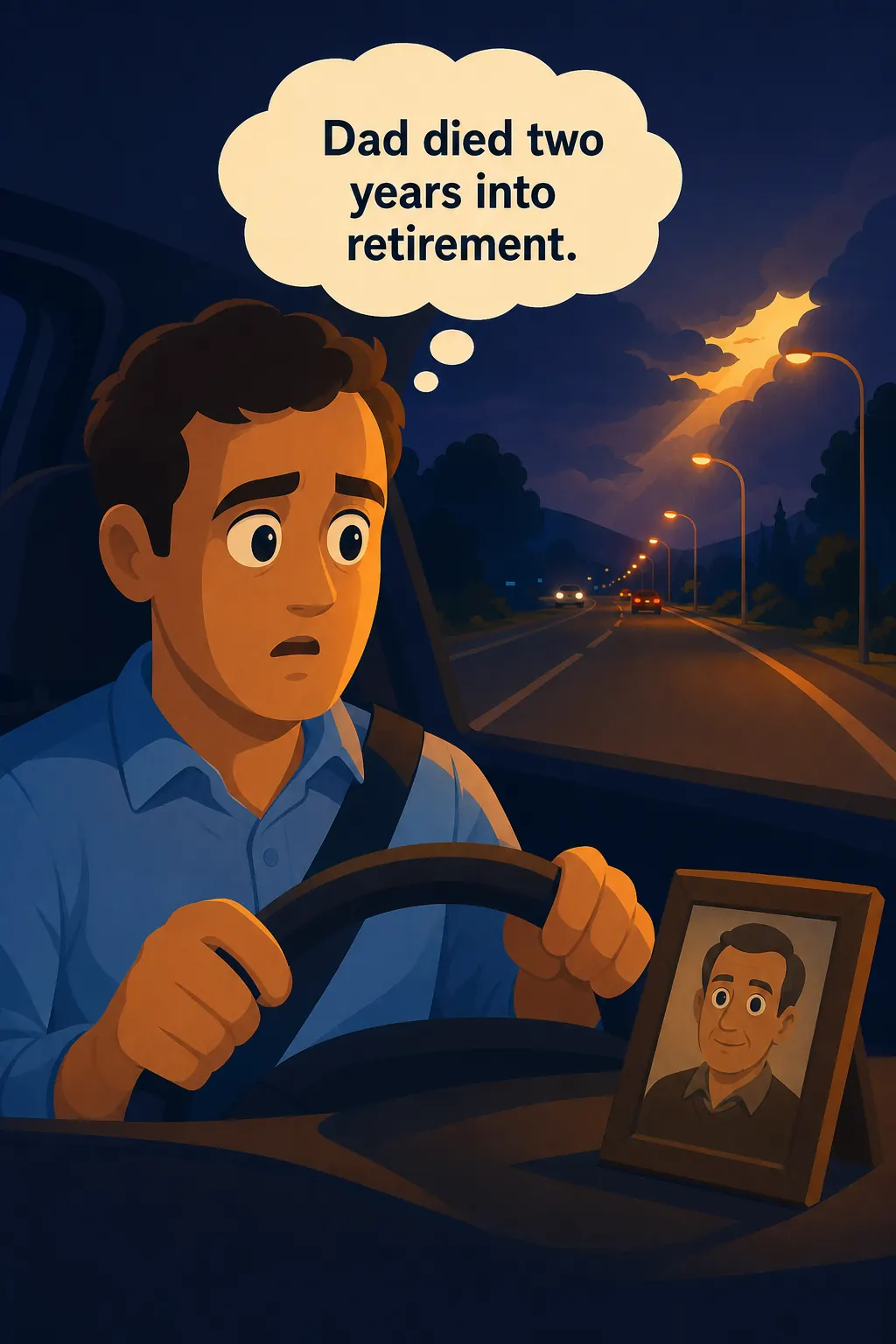 The Millionaire Fastlane preview: But on the drive home, something cracks. Thirty-five years. His dad worked that long and died at 64, just two years into