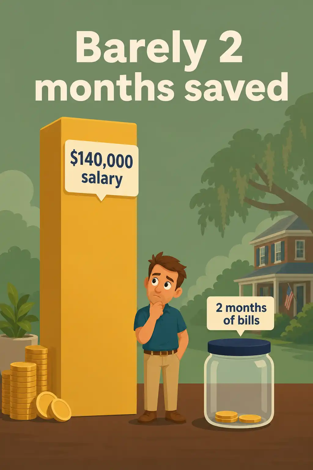 The Millionaire Next Door preview: He's 38, a territory sales manager for a commercial HVAC distributor in Savannah. He earns $140,000 a year. And yet, his