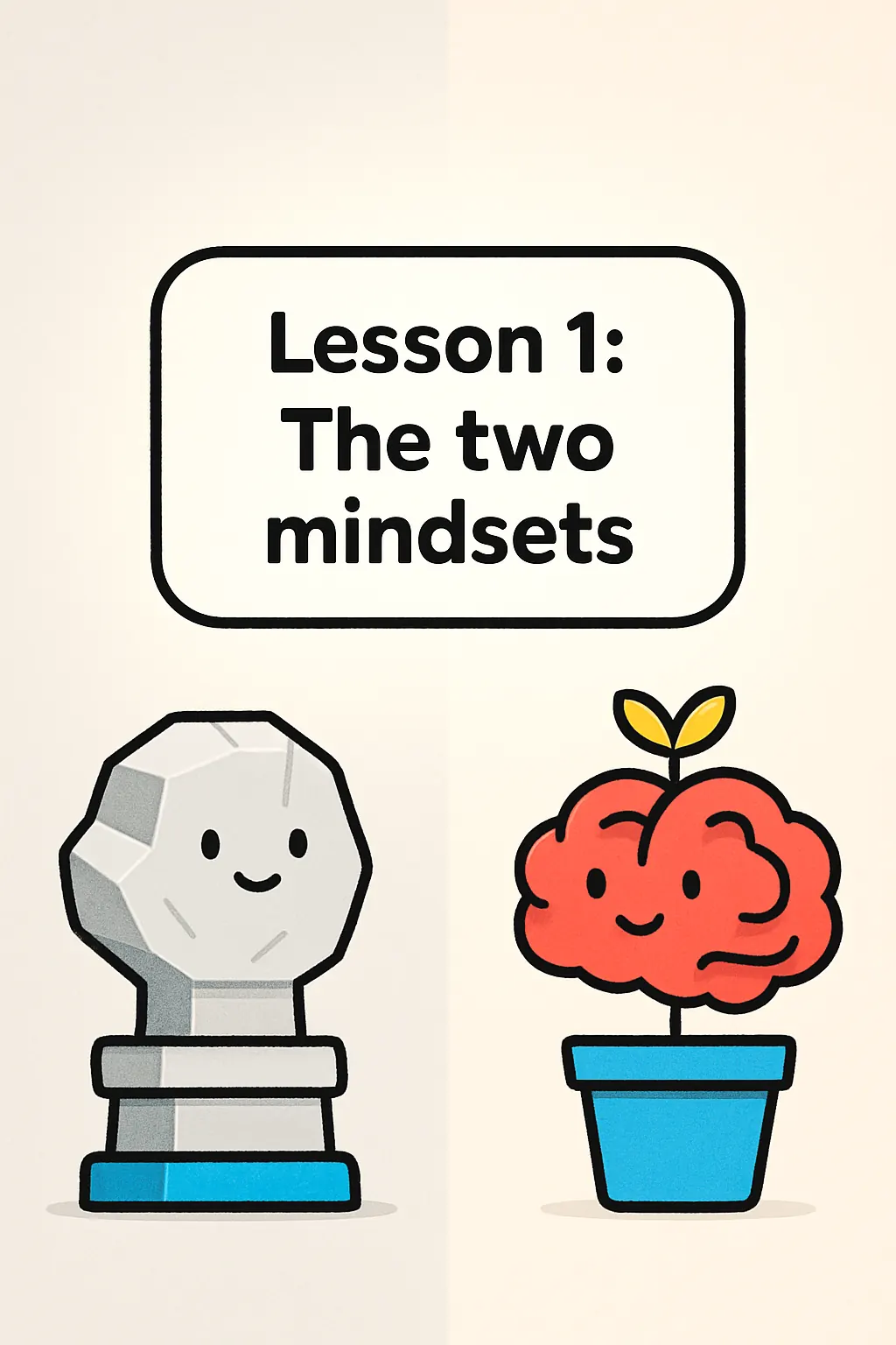 Mindset visual: Lesson 1. The two mindsets