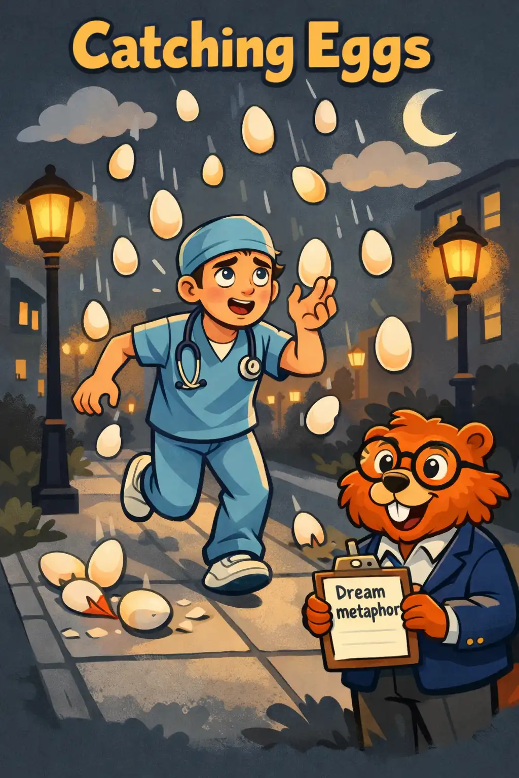 Outlive visual: As a surgical resident, Peter Attia kept having the same dream: he’s sprinting down a sidewalk, trying to catch eggs fal