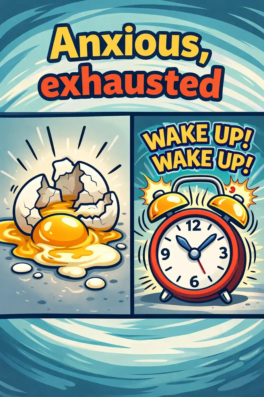Outlive preview: He carries a padded basket and runs faster and faster, yet eggs still shatter—he wakes up anxious and exhausted.