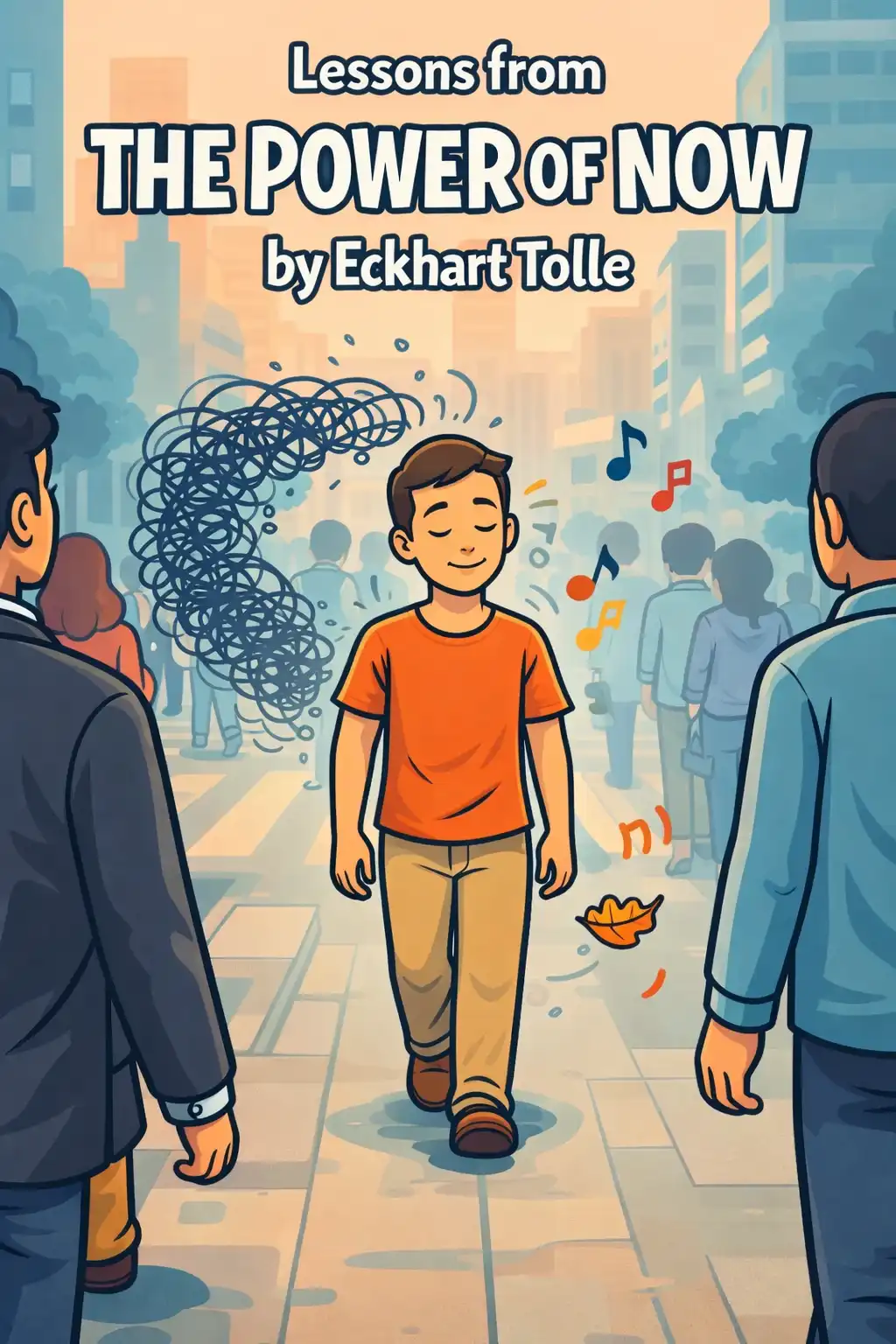 The Power of Now visual: The Power of Now by Eckhart Tolle shows you how to wake up from constant thinking. It teaches you to live in the present