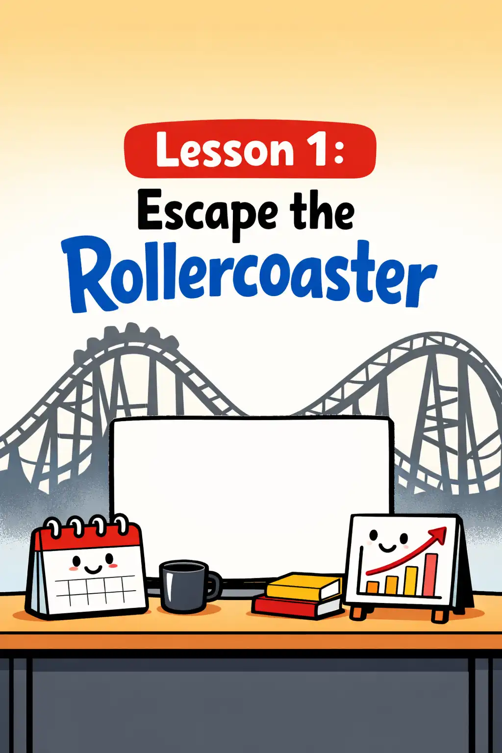 Predictable Revenue visual: Lesson 1. Escape the rollercoaster