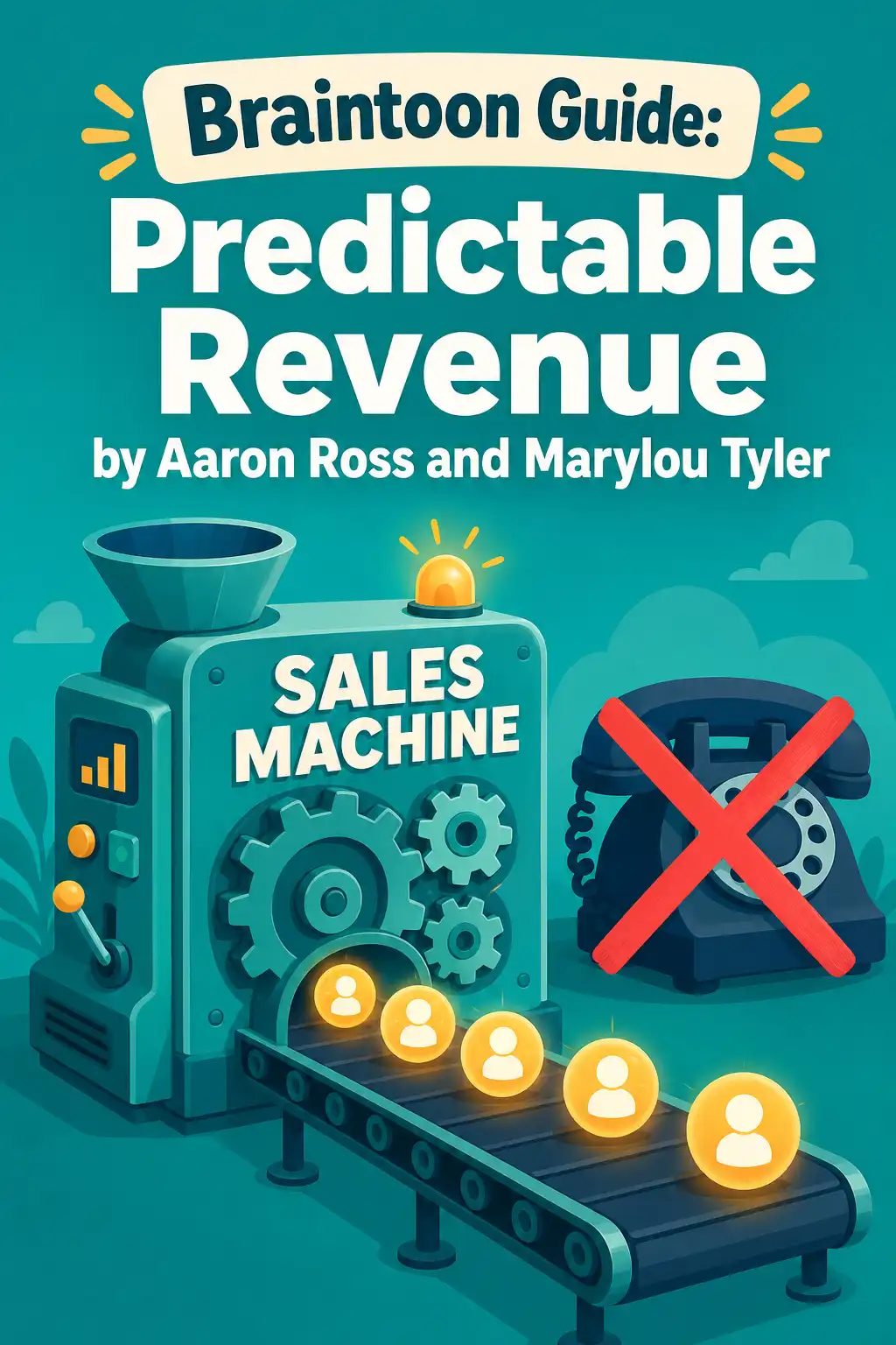 Predictable Revenue visual: Predictable Revenue, by Aaron Ross and Marylou Tyler, shows how to build an outbound sales machine that generates a stea