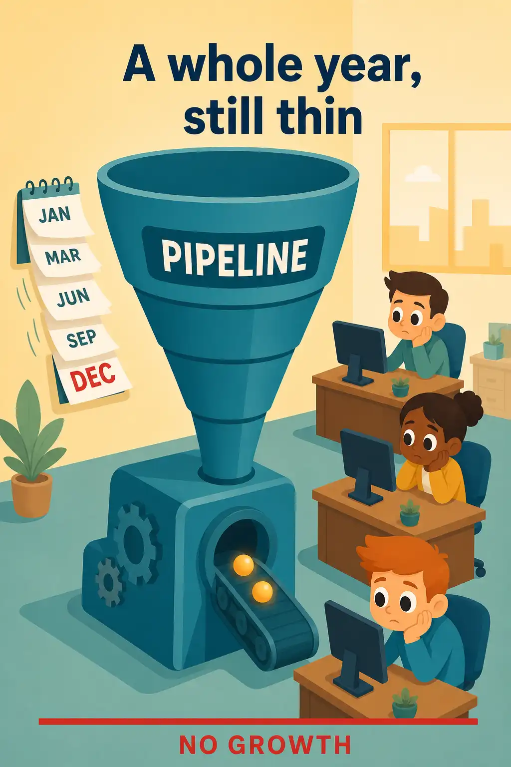 Predictable Revenue preview: But Brian has already tried that. Last year's new reps took months to ramp up, found very few leads on their own, and th