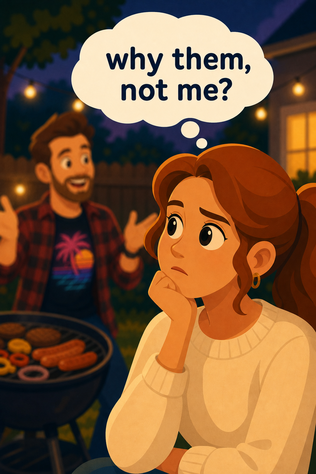 The Psychology of Money preview: At the barbecue, her cousin Tyler keeps name-dropping hot stocks. Rebecca nods along, secretly wondering why smart-sound
