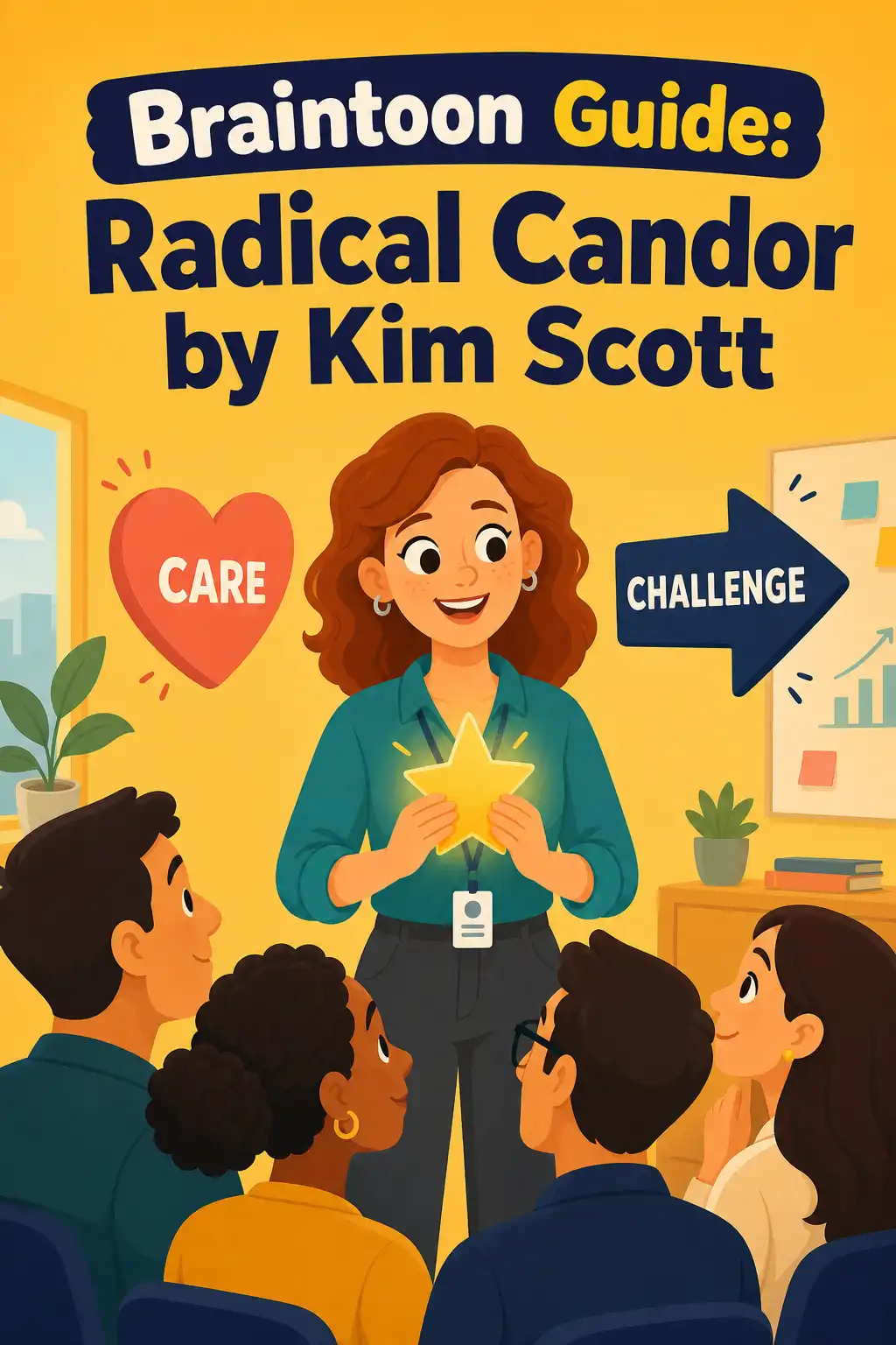 Radical Candor visual: Radical Candor by Kim Scott shows managers how to care deeply about people while challenging them honestly enough to hel
