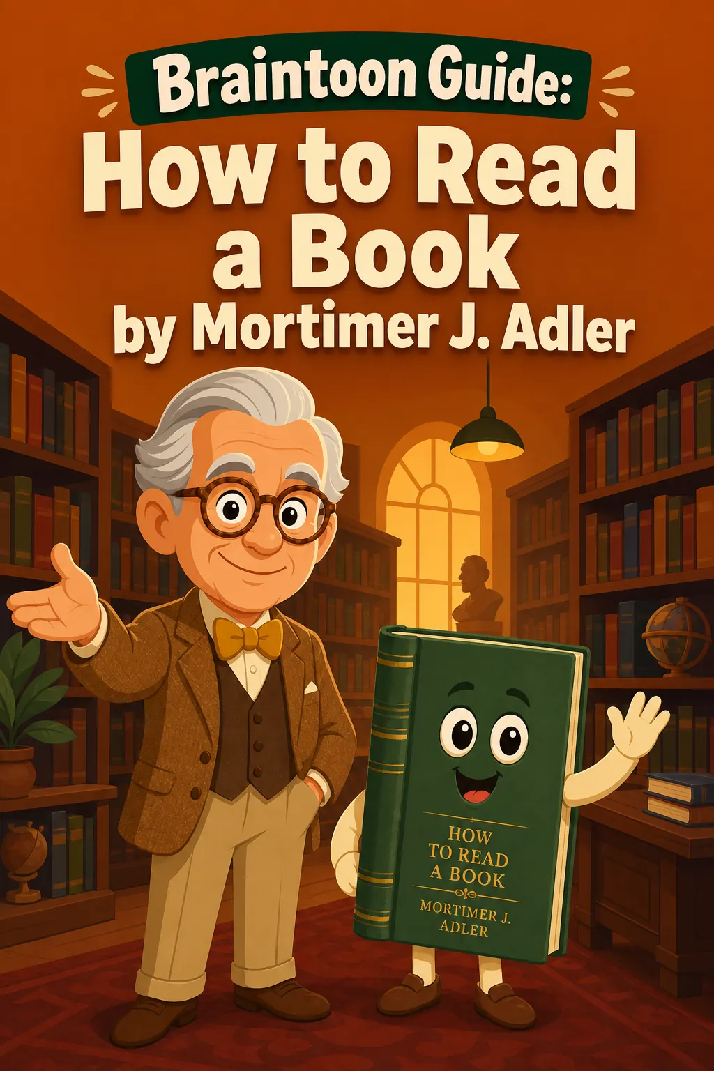 How to Read a Book visual: How to Read a Book by Mortimer J. Adler teaches you how to read actively, so that even the most difficult books leave yo