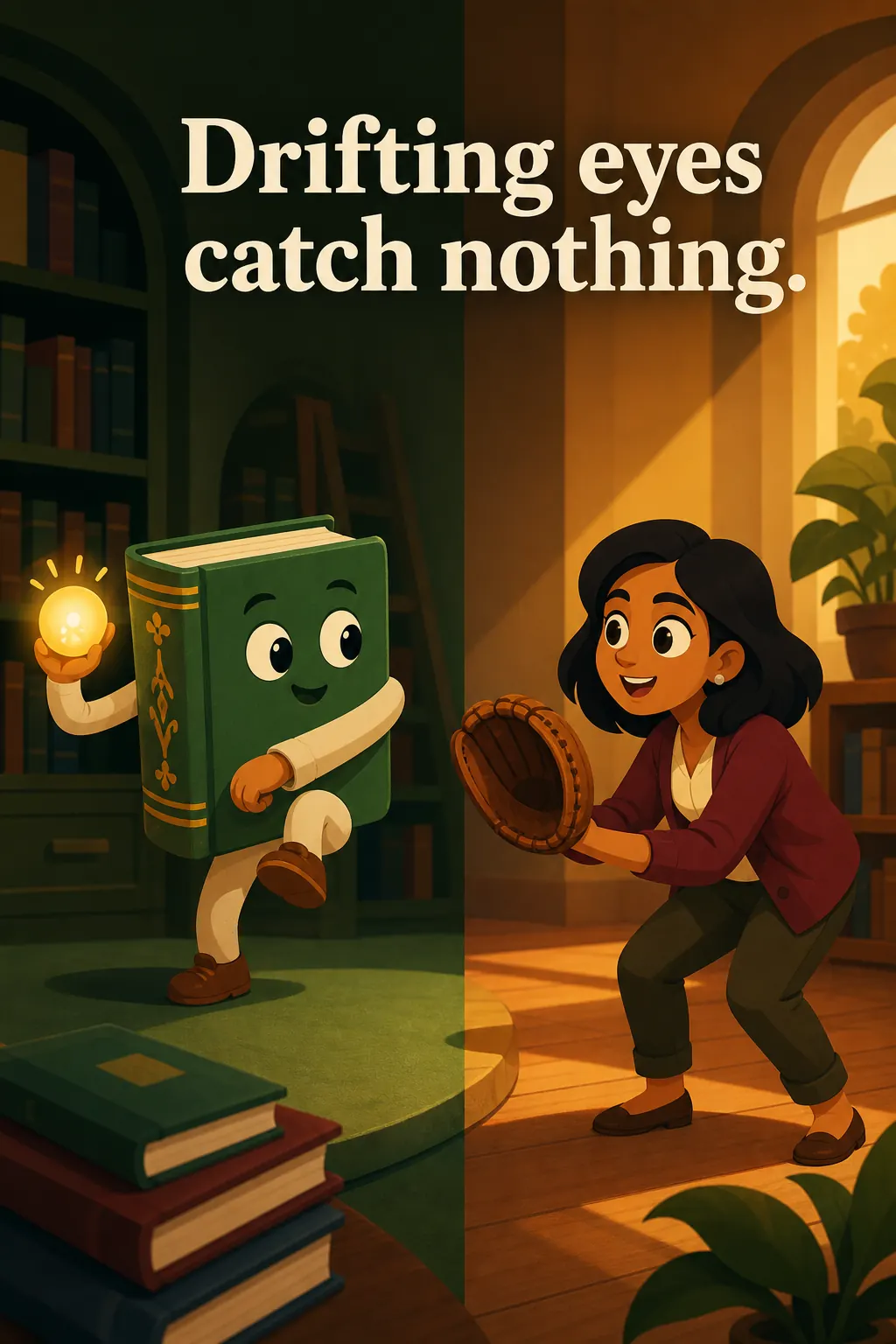 How to Read a Book preview: The author is the pitcher, throwing ideas your way. You, the reader, have to actively reach out and catch them. Drifting